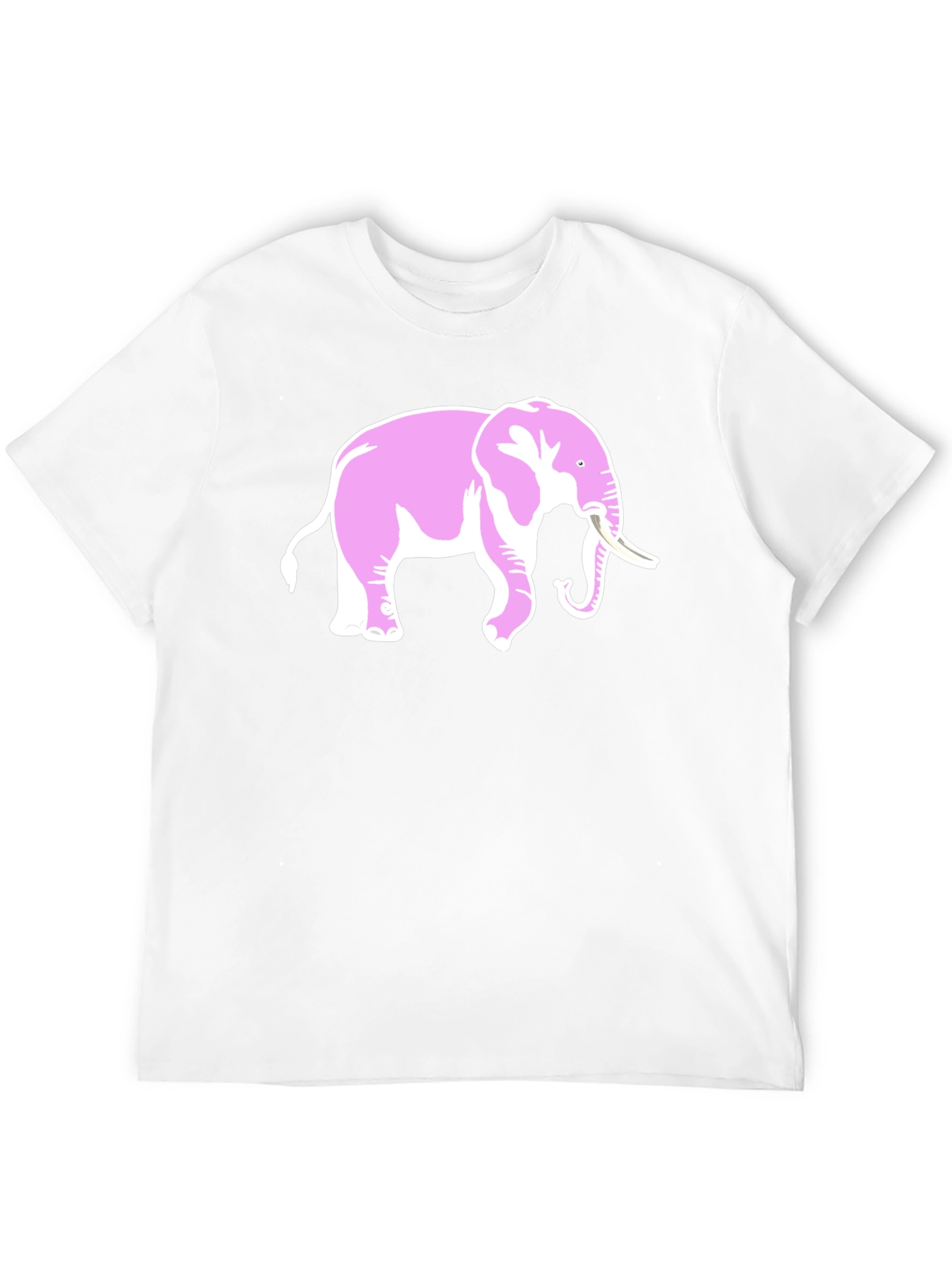 Black Pink Elephant Graphic Black T-Shirt view 12