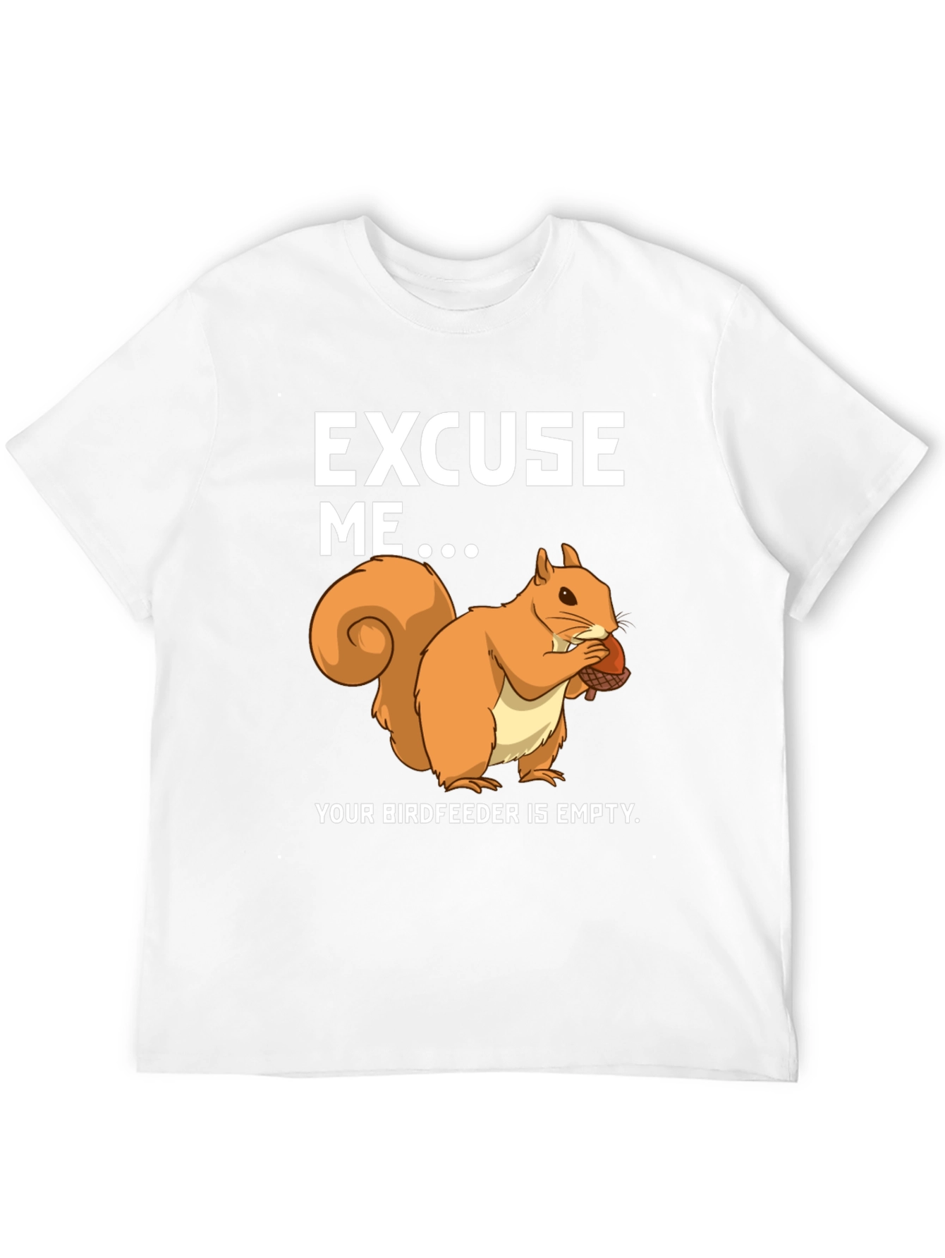 Black Funny Squirrel Birdfeeder T-Shirt view 12