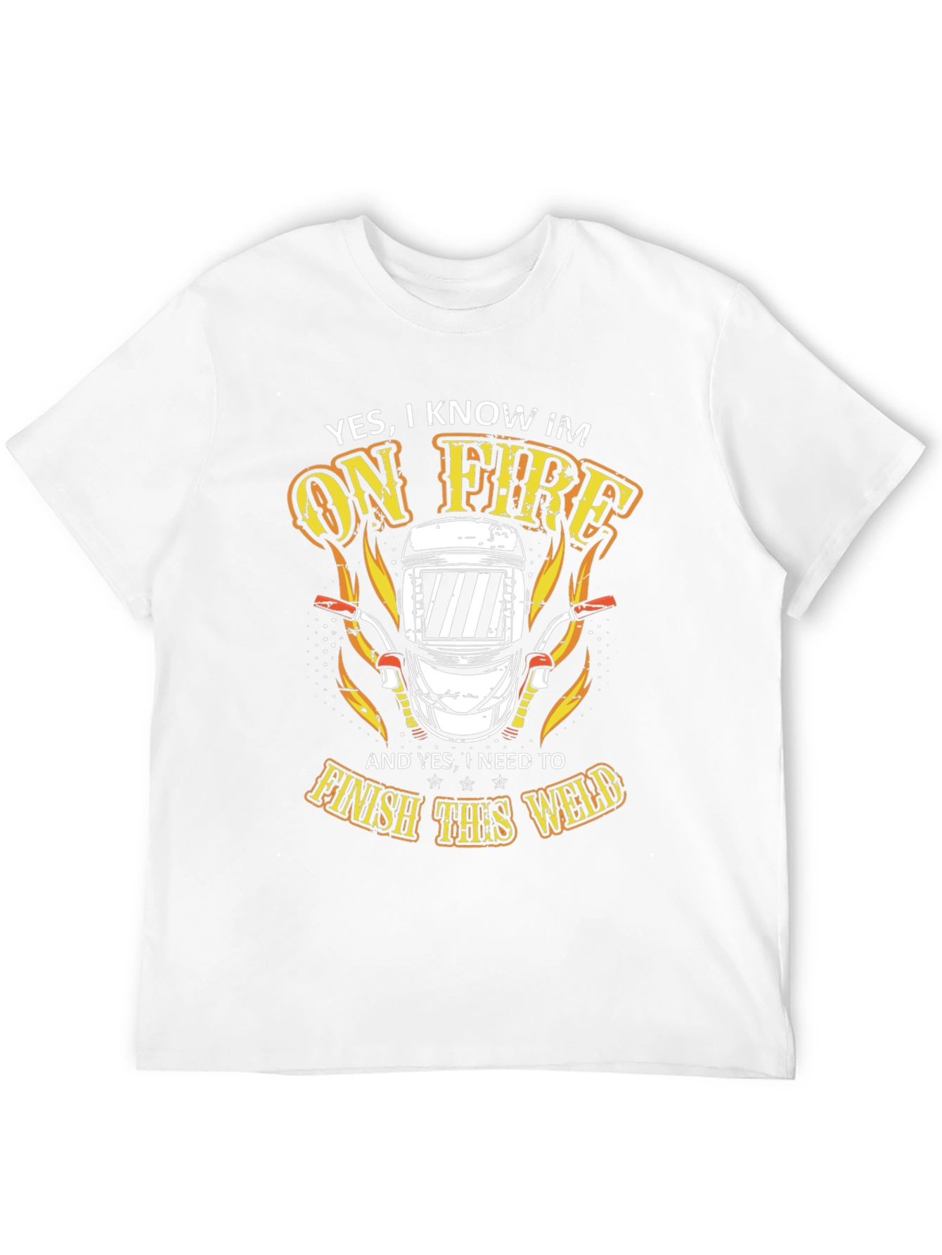 Black Welder On Fire T-Shirt - Finish the Weld view 12