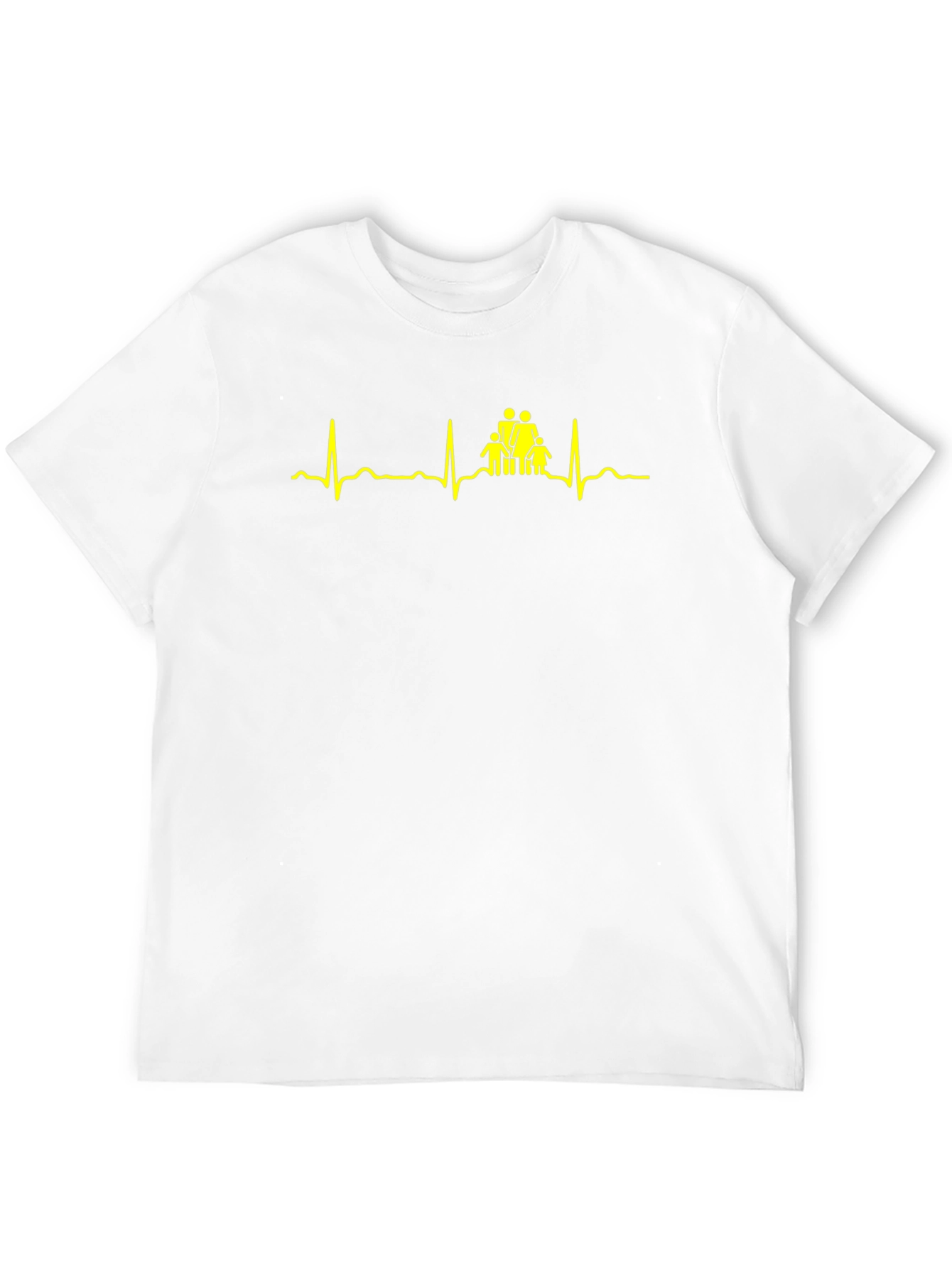 Black Heartbeat Family Graphic T-Shirt view 12