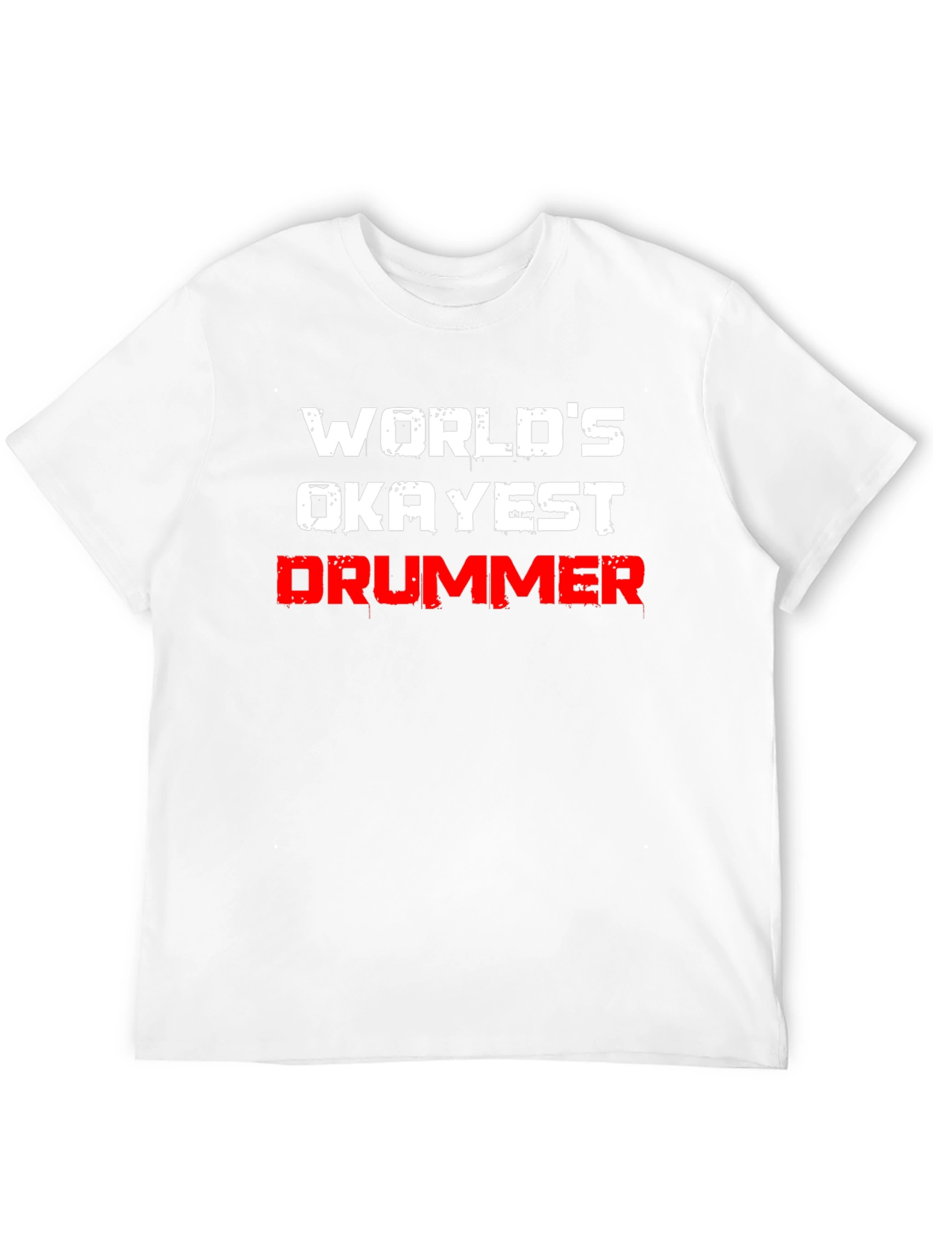 Black World's Okayest Drummer T-Shirt - Black view 12