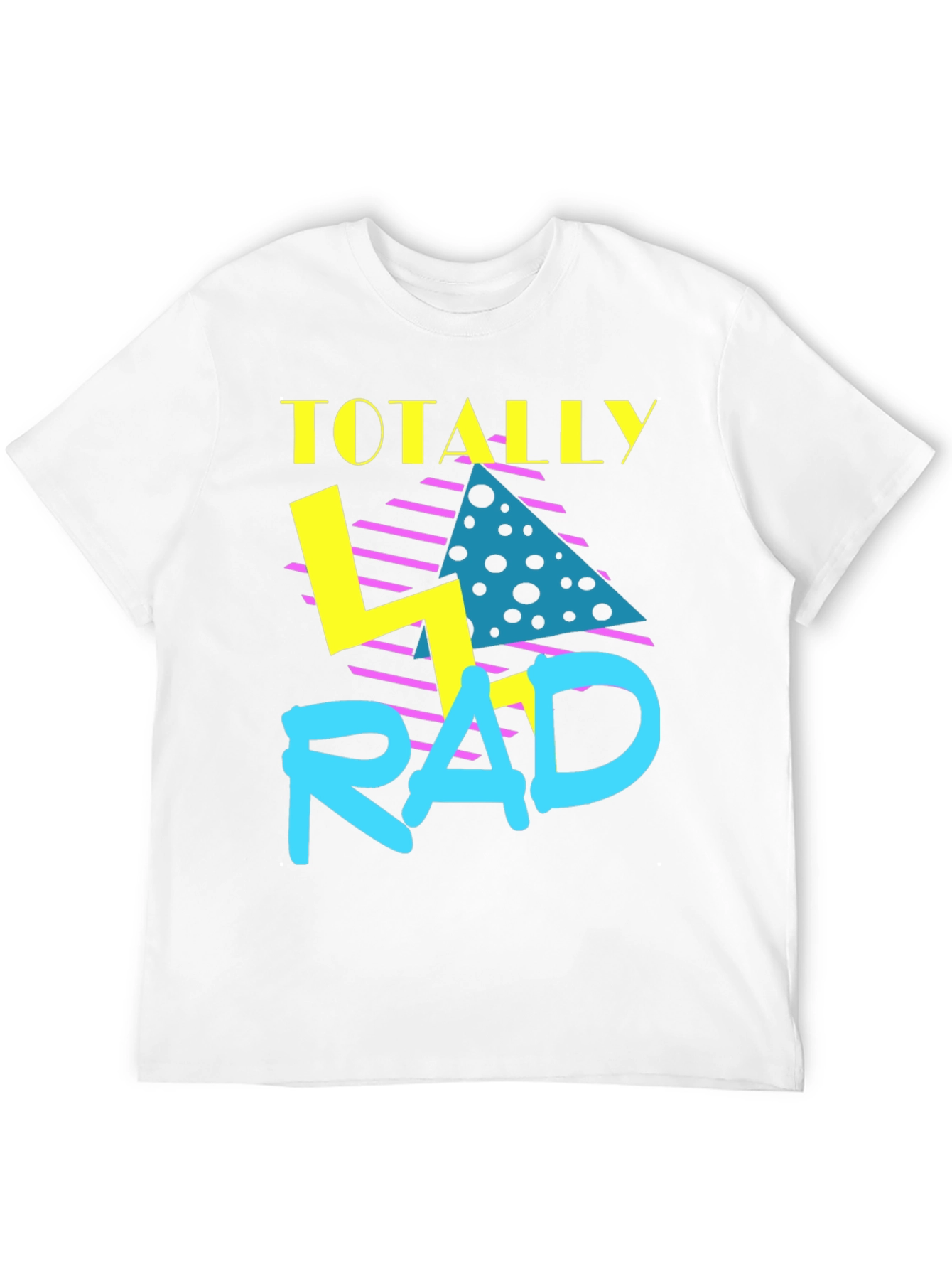 Black Totally Rad Retro Graphic Tee - 80s Throwback T-Shirt view 12