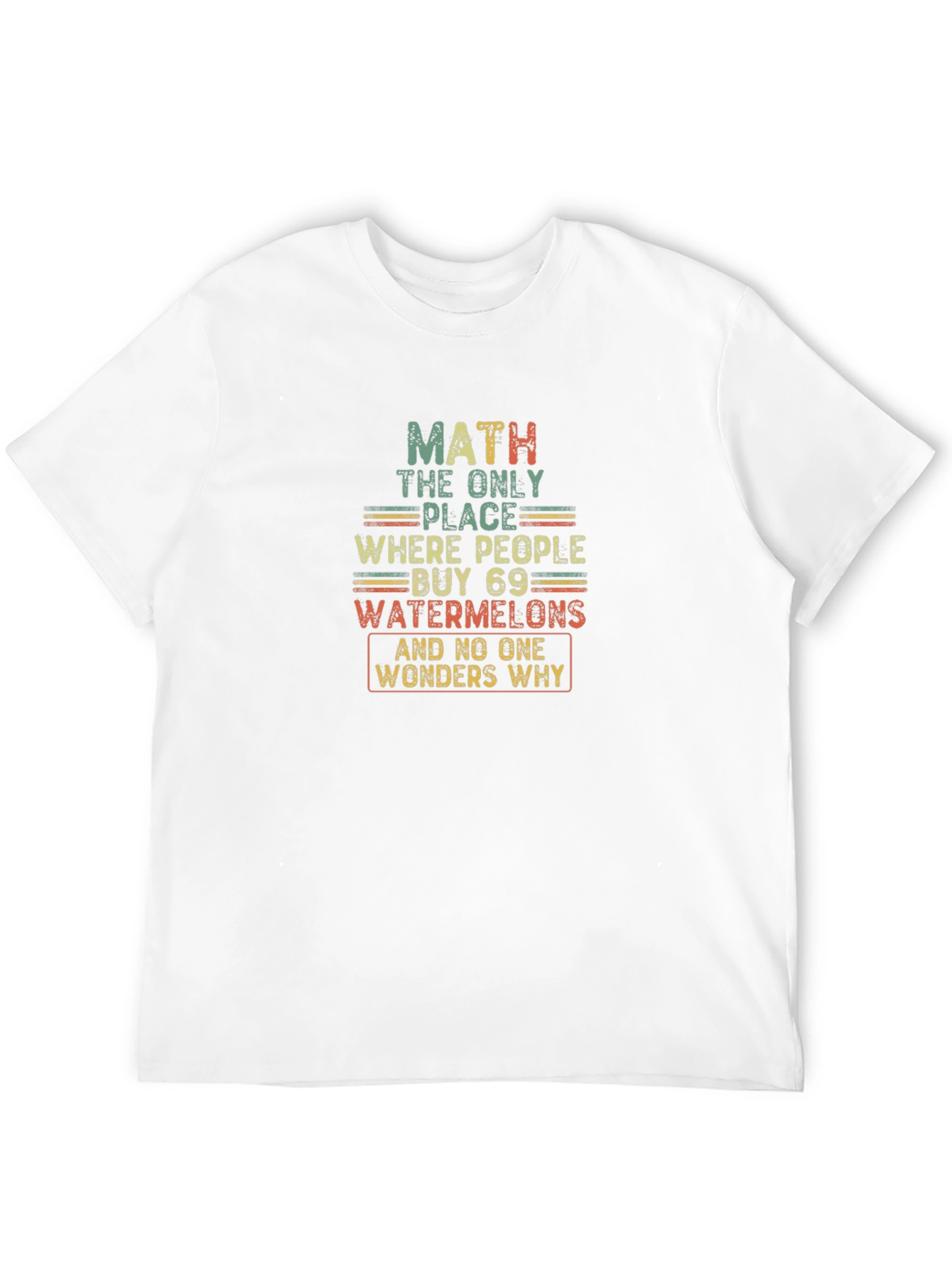Black Math Watermelons T-Shirt, Funny Math Tee view 12
