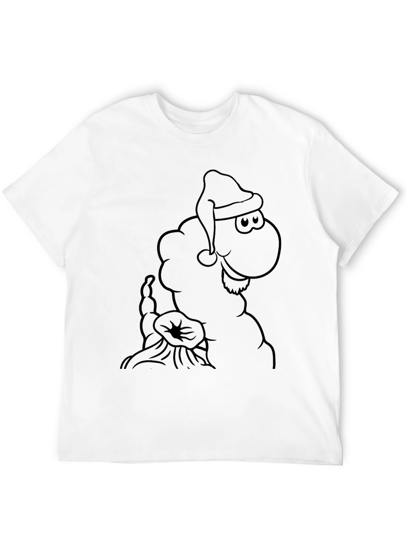 Black Santa Sheep Graphic T-Shirt view 12