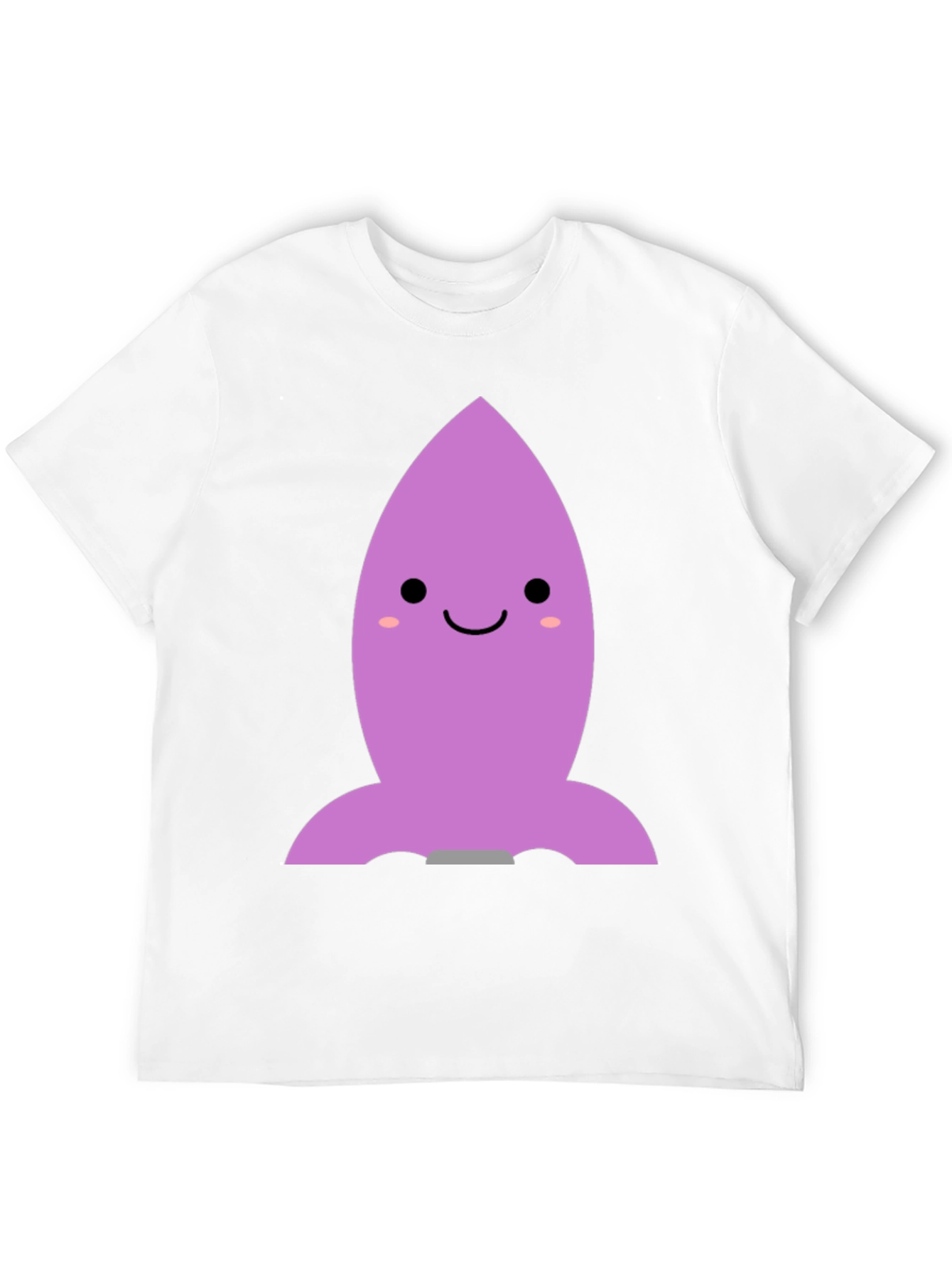 Black Cute Cartoon Rocket T-Shirt - Black Cotton Blend view 12