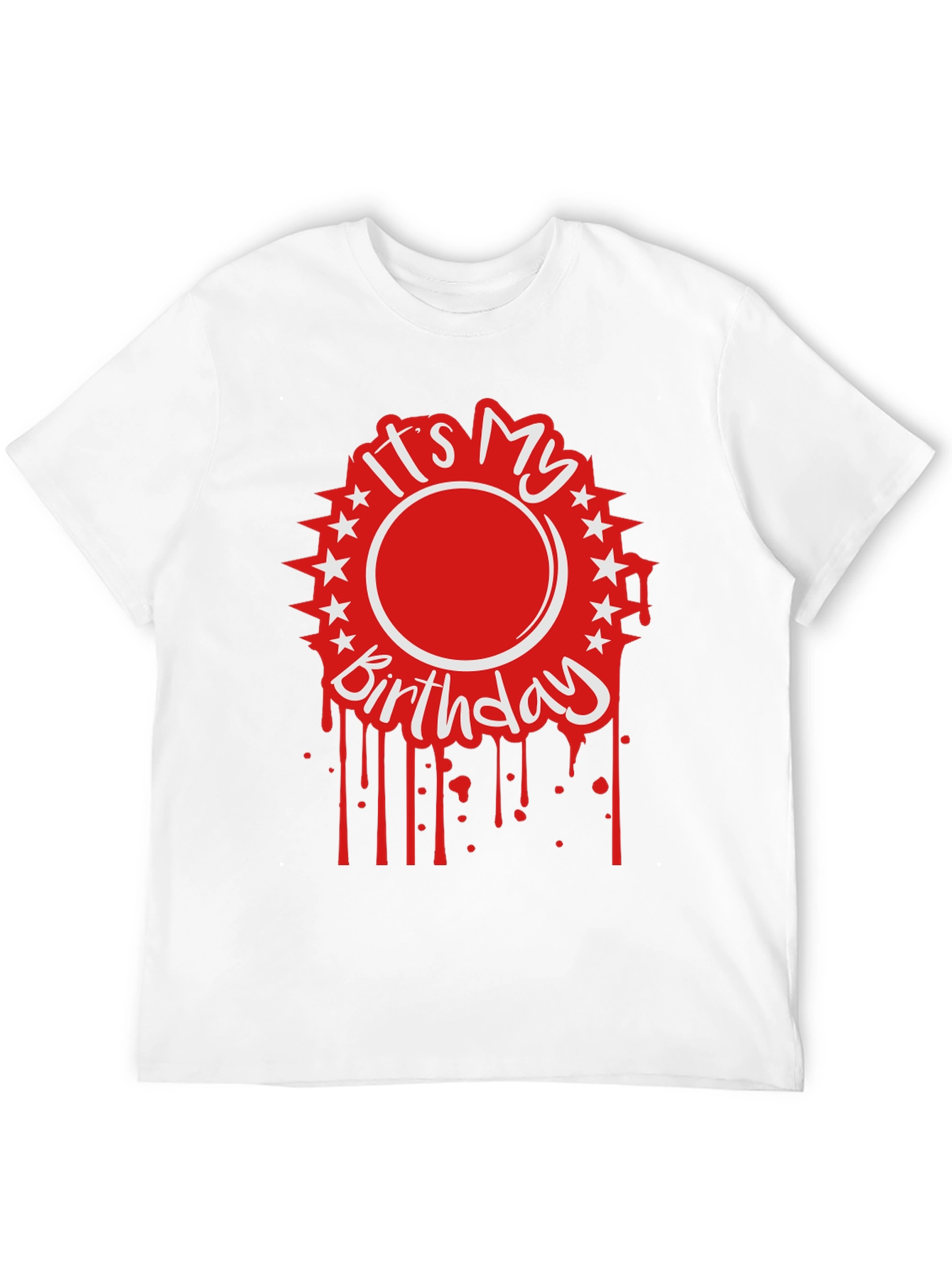 Black It's My Birthday Graphic Tee - Black Cotton Blend view 12