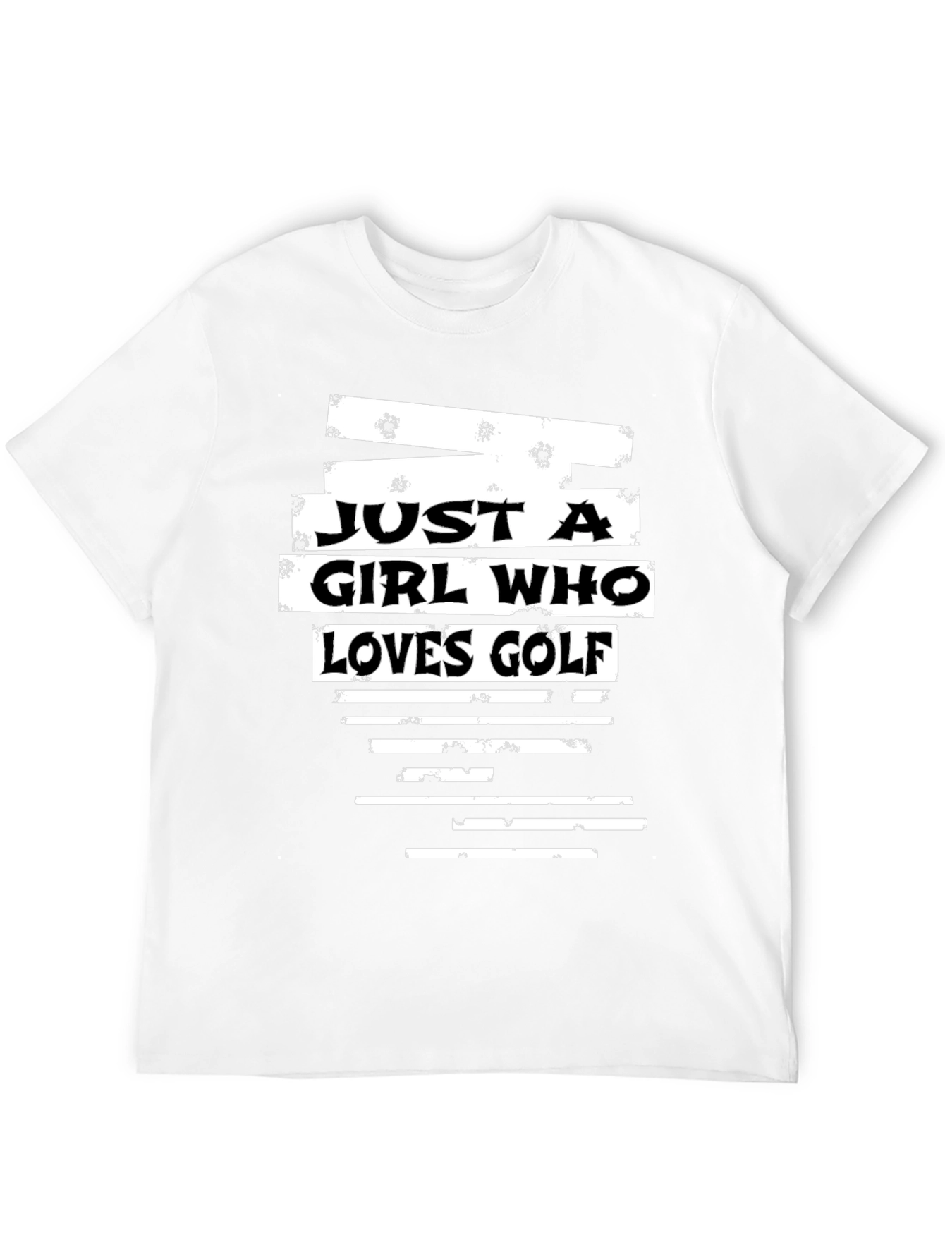 Black Just a Girl Who Loves Golf T-Shirt view 12