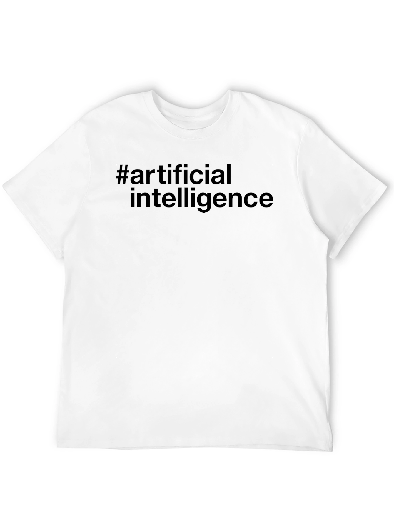 Black Artificial Intelligence Hashtag T-Shirt view 12