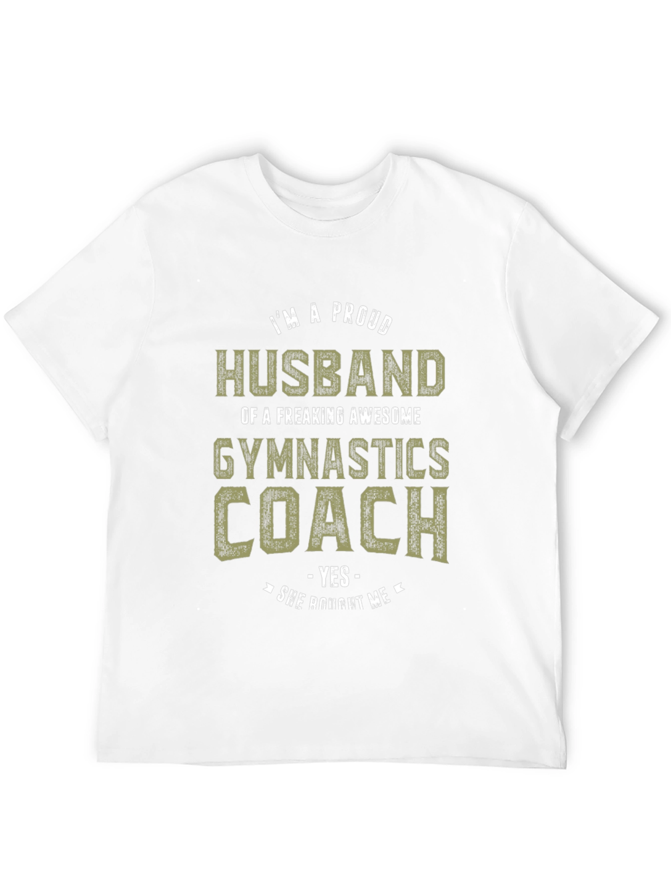 Black Proud Husband Gymnastics Coach Graphic Tee view 12
