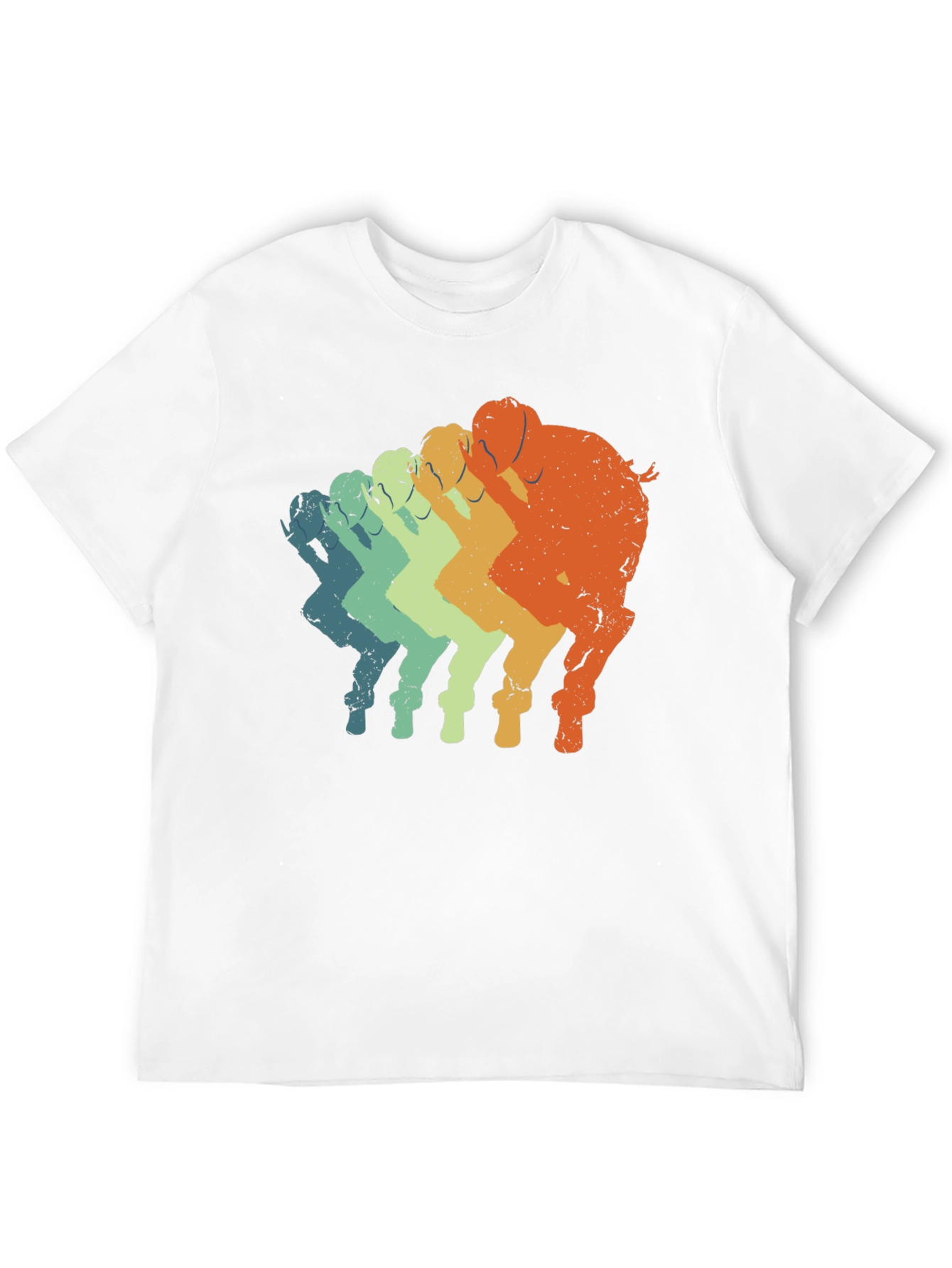Black Retro Elephant T-Shirt - Gradient Design view 12