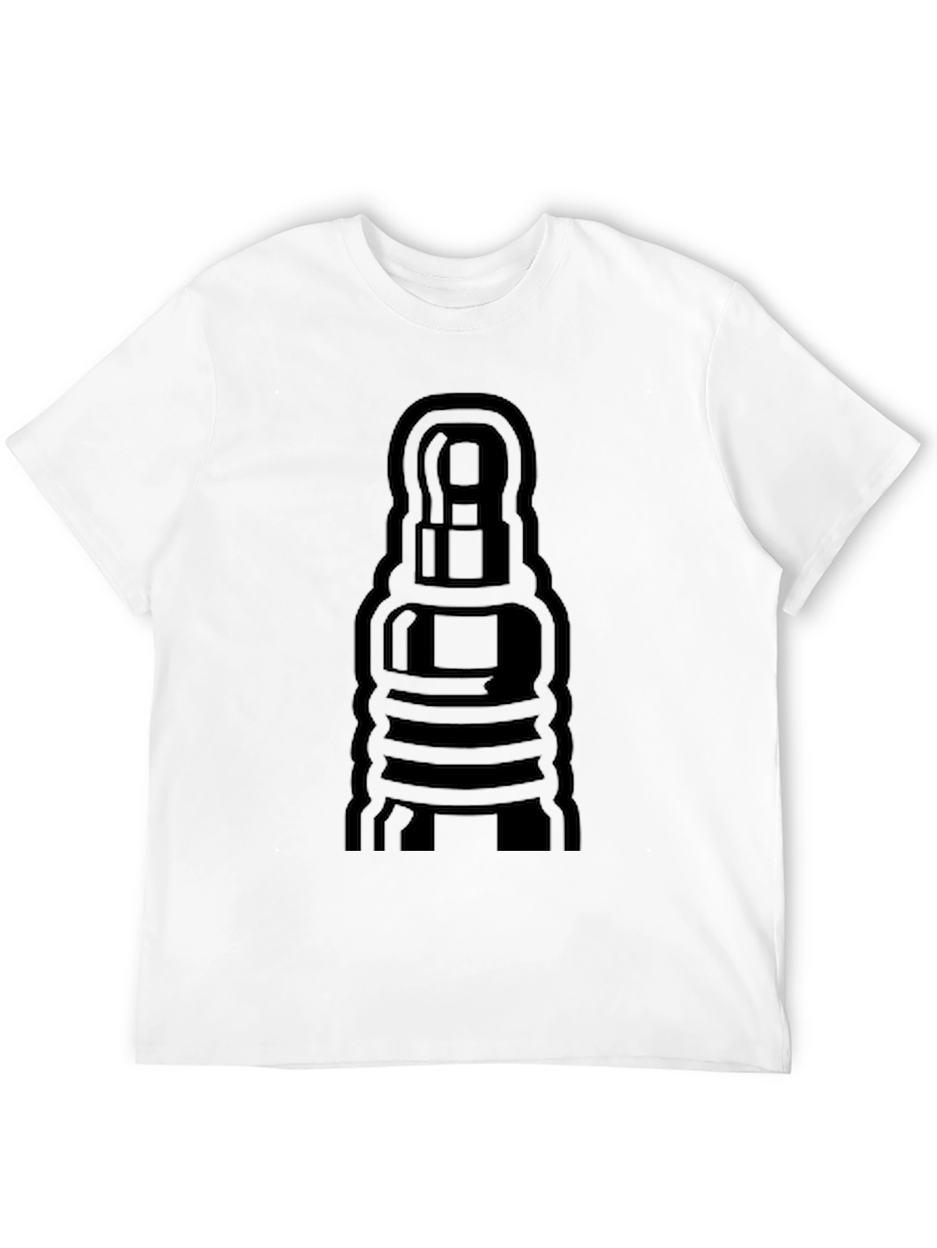 Black Men's Black Graphic Tee - Abstract Design view 12