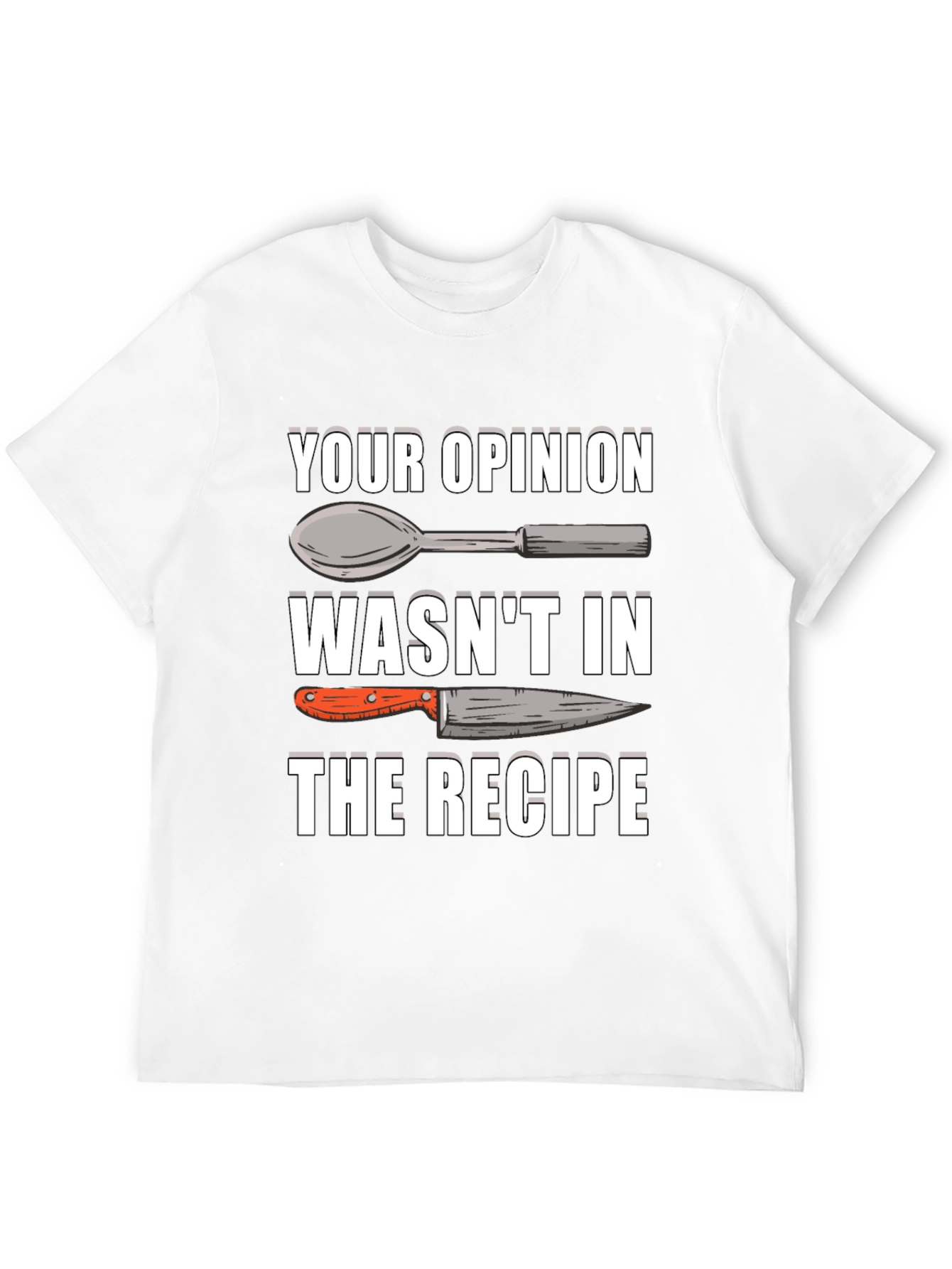 Black Chef Opinion T-Shirt Funny Recipe Tee view 12