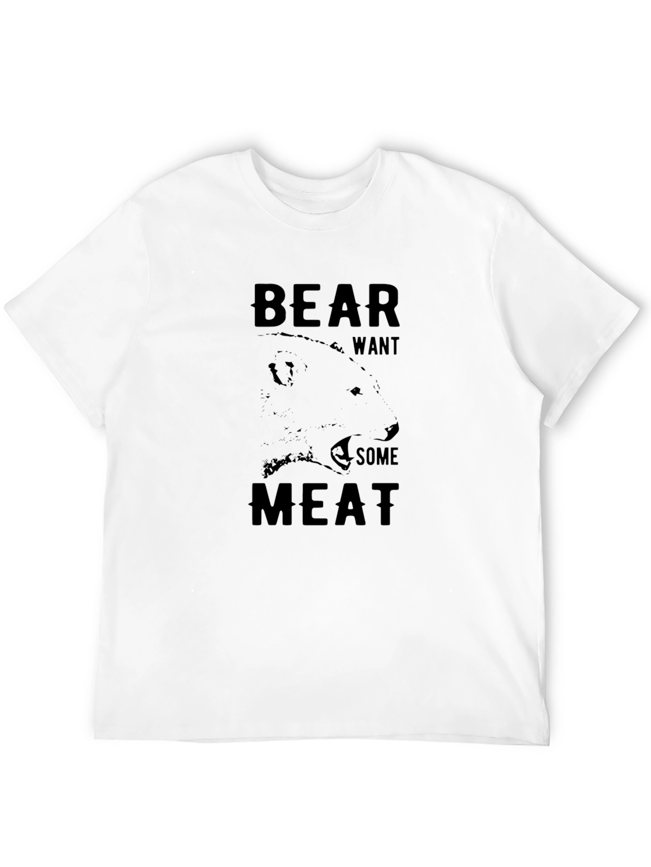 Black Bear Want Some Meat Graphic T-Shirt view 12