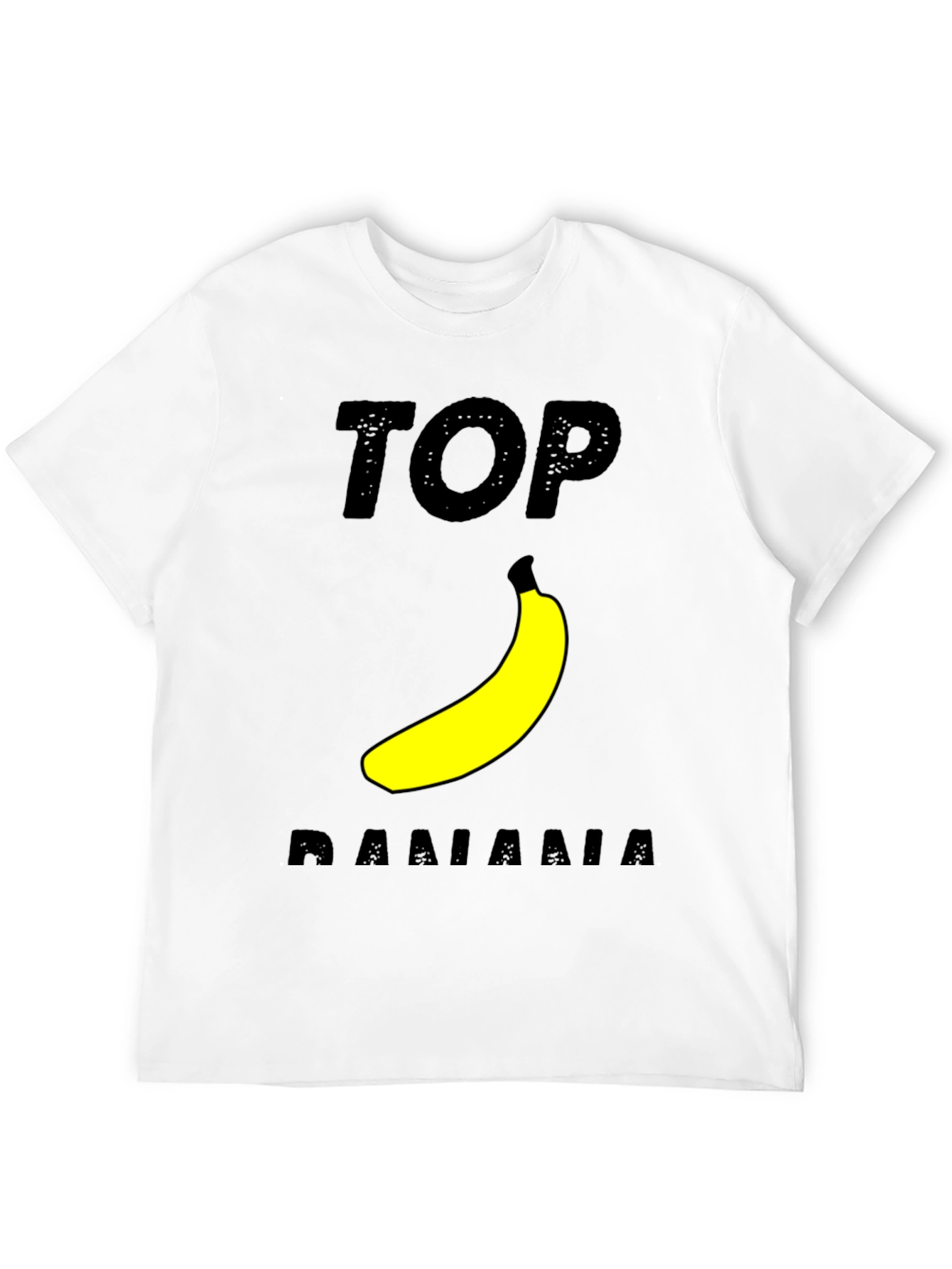 Black Top Banana Graphic T-Shirt - Black Cotton Tee view 12