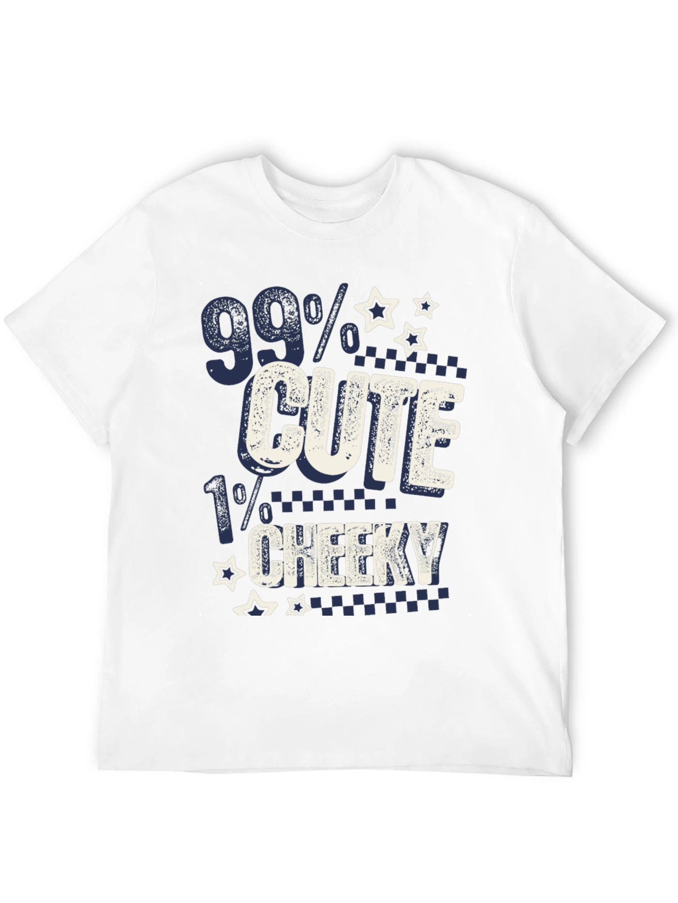 Black 99% Cute 1% Cheeky Graphic T-Shirt view 12