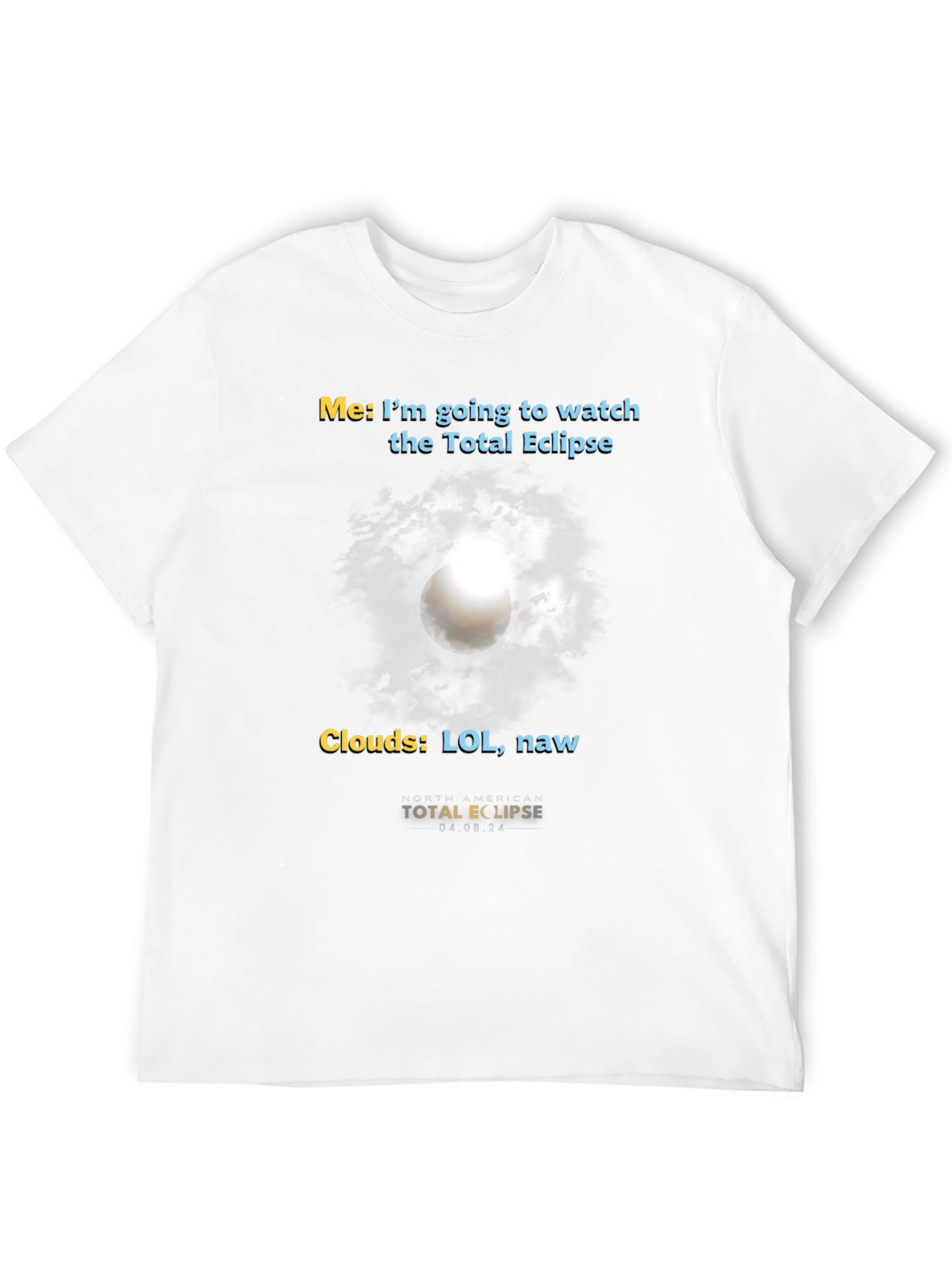 Black Total Eclipse Funny T-Shirt view 12