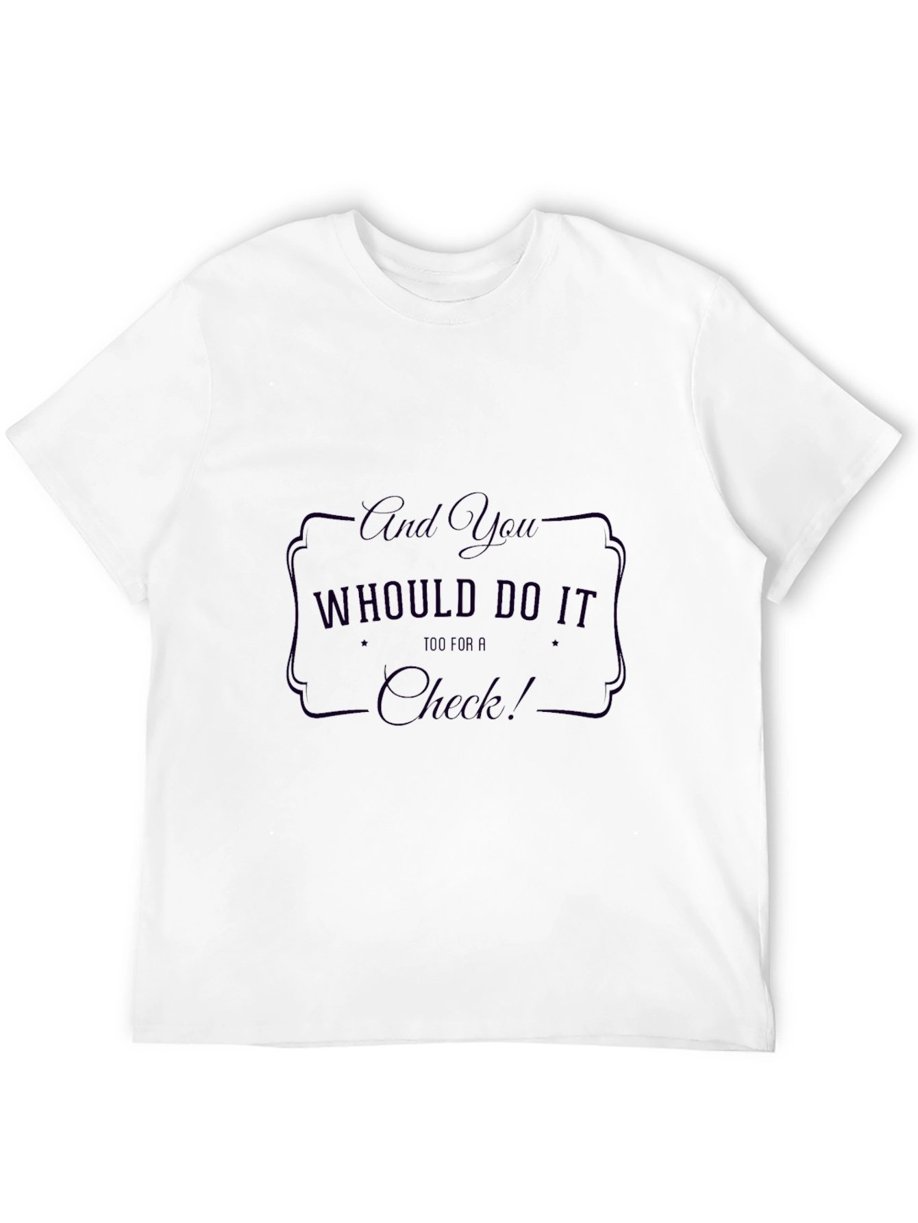 Black Funny Sarcastic Check Graphic Tee view 12