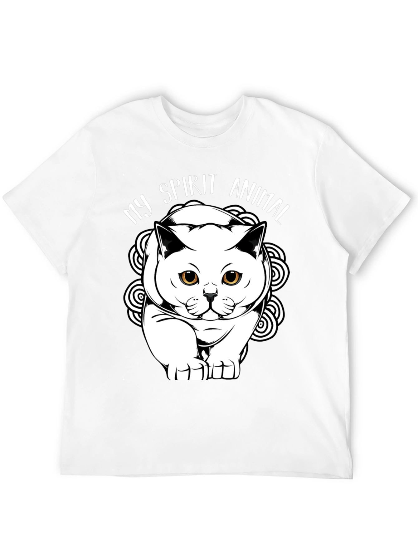 Black My Spirit Animal Cat Graphic T-Shirt view 12