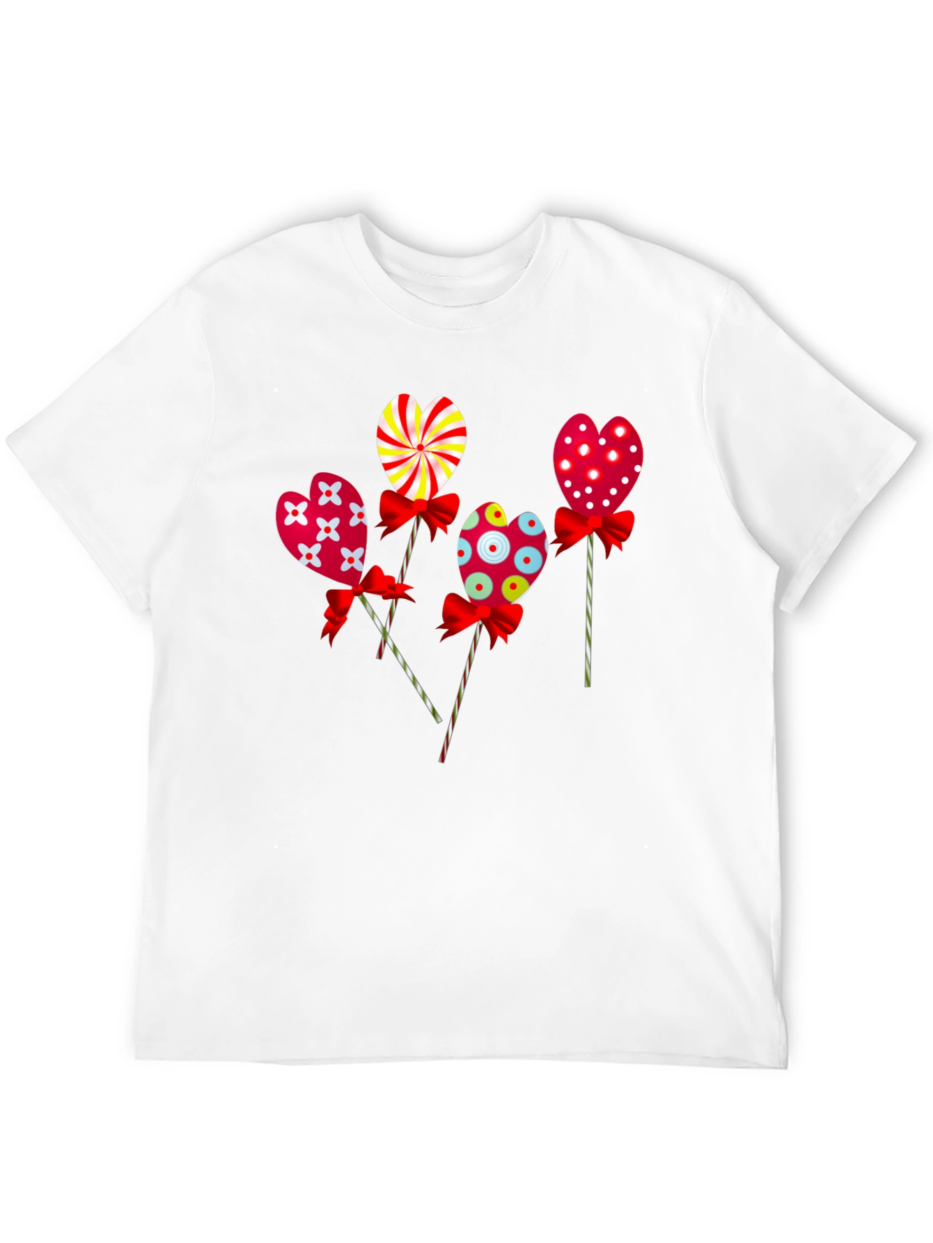 Black Heart Lollipop Graphic Tee - Cute Candy Design view 12