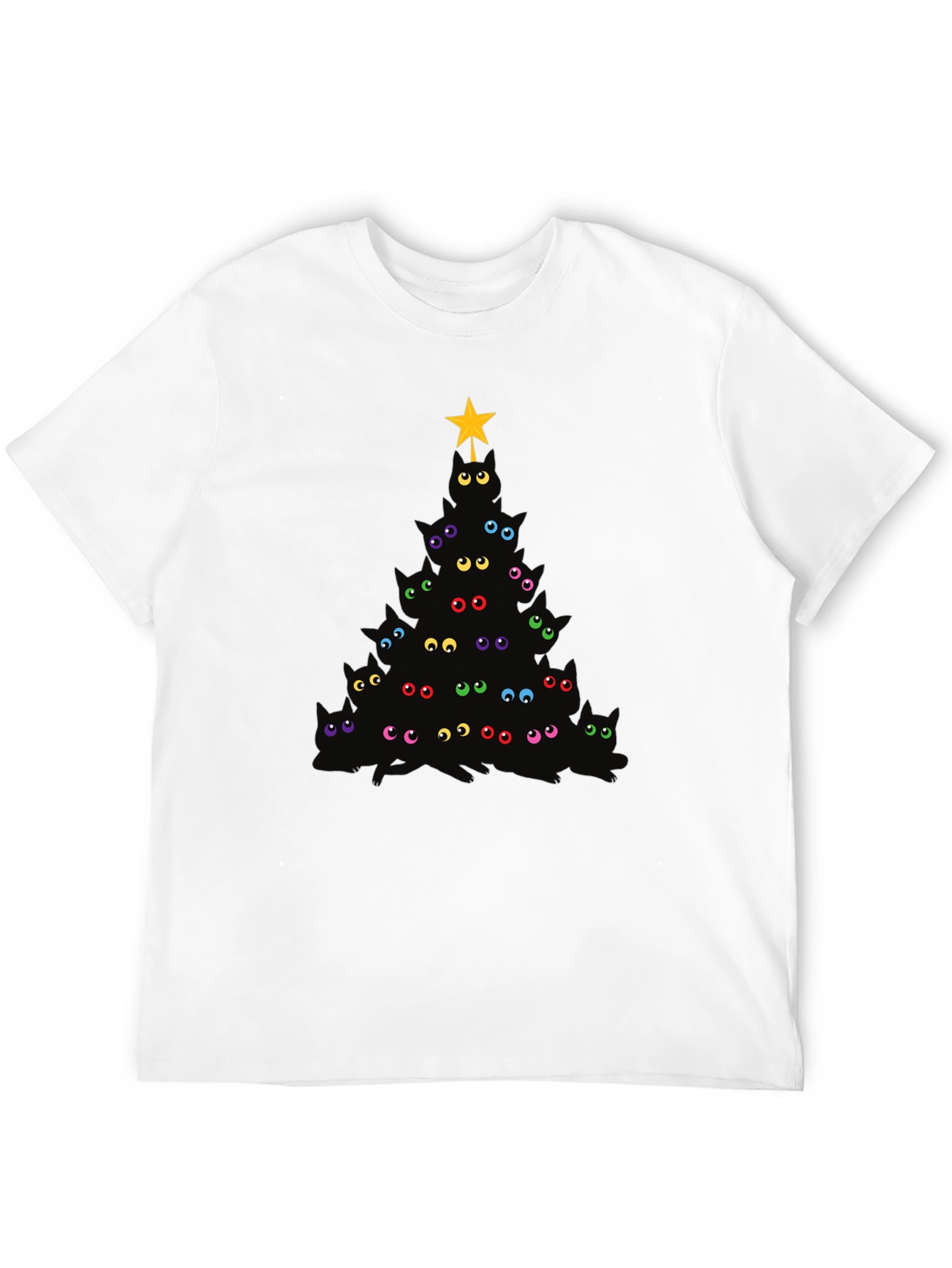 Black Eye See You Christmas Tree Black T-Shirt view 12
