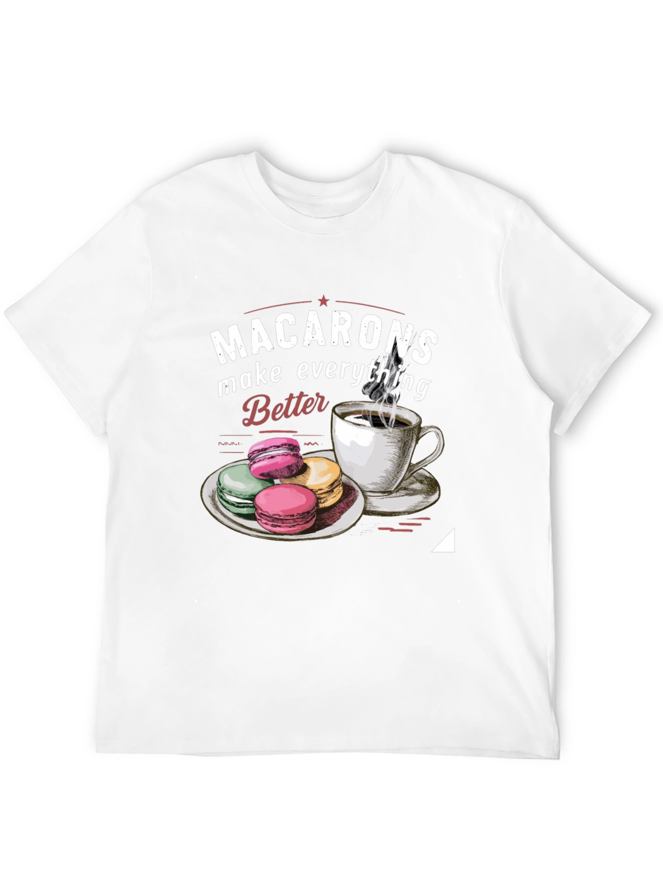 Black Macarons & Coffee Graphic Tee view 12