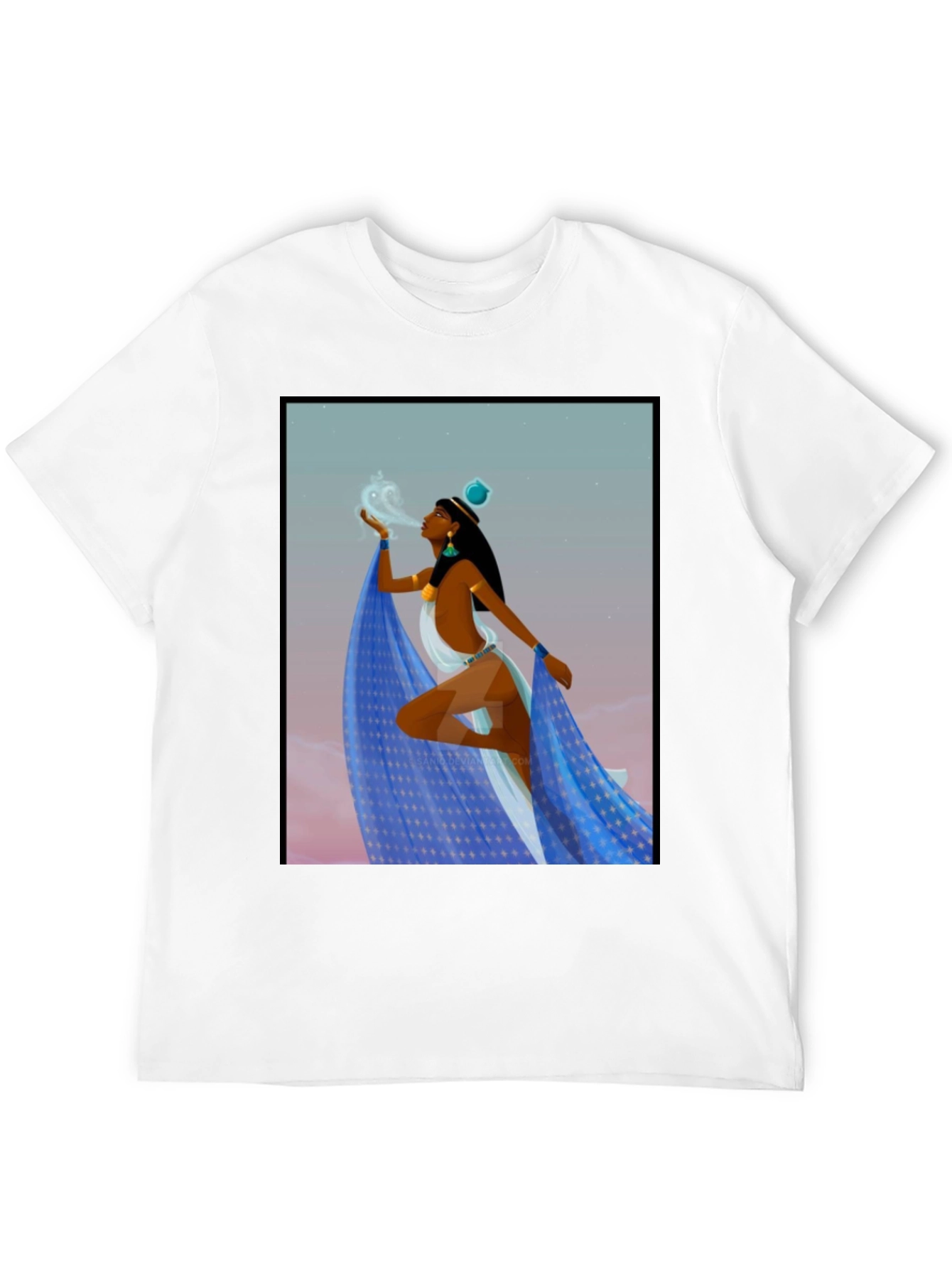 Black Egyptian Woman Design Black T-Shirt view 12