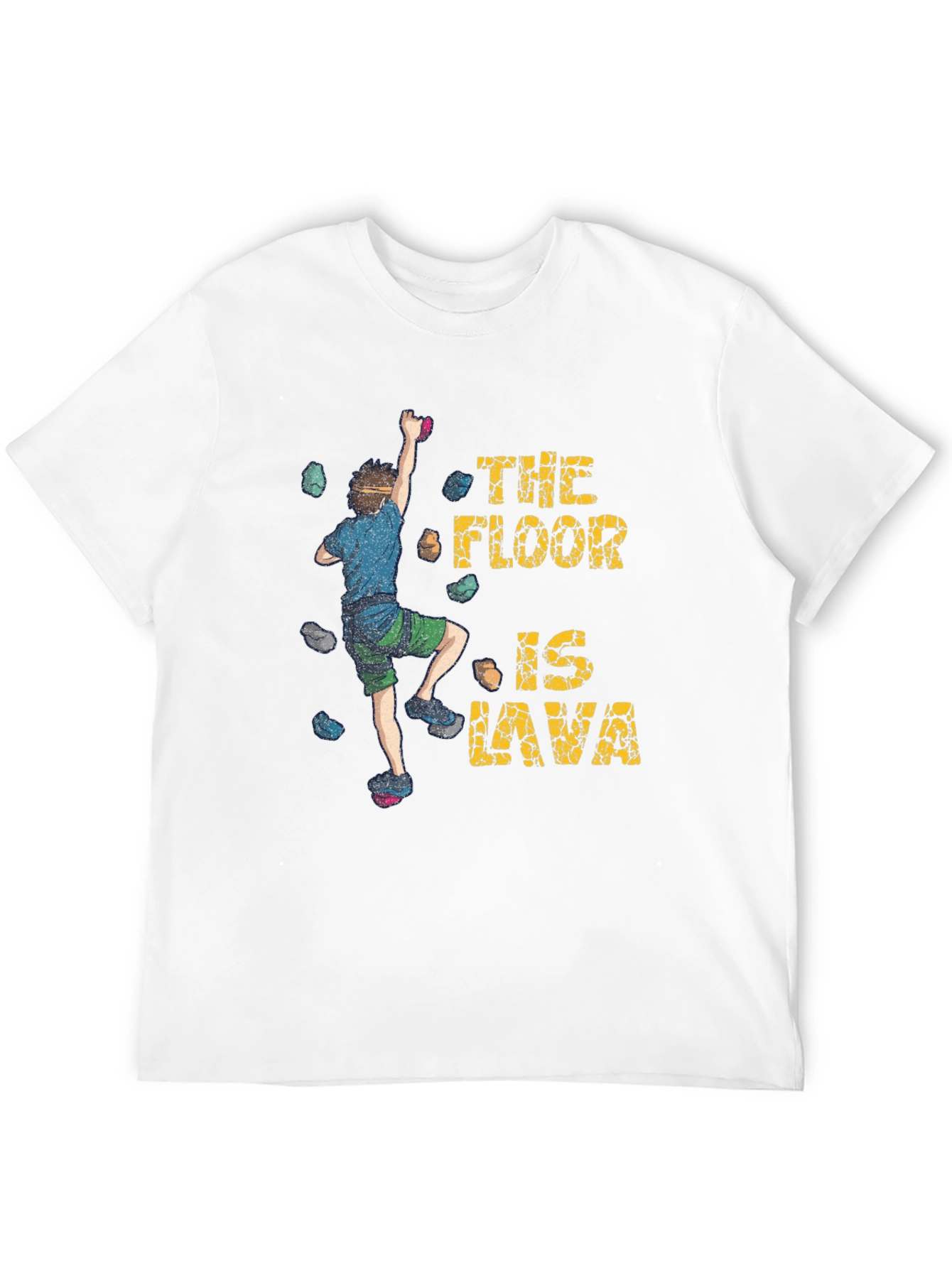 Black The Floor is Lava Climbing T-Shirt view 12
