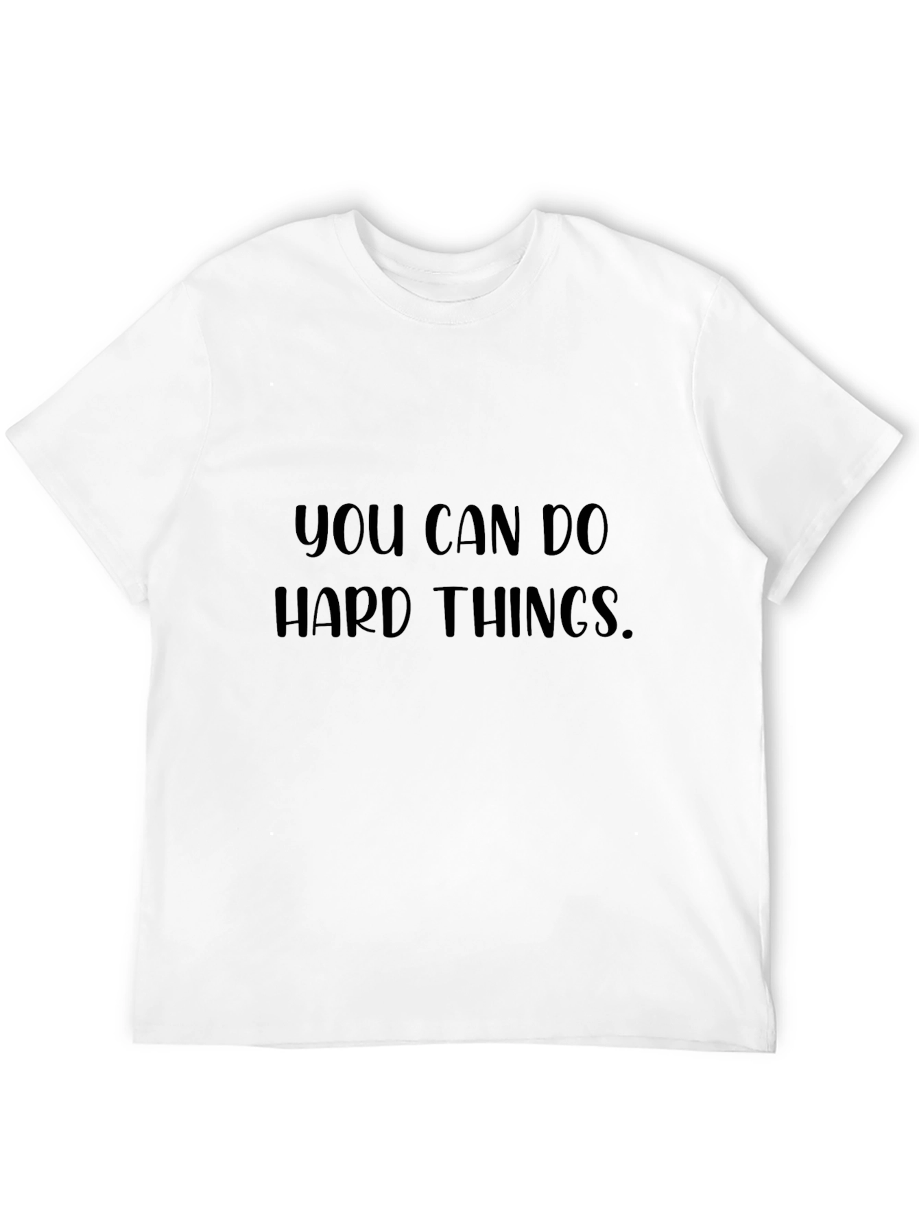 Black Inspirational Graphic Tee - You Can Do Hard Things view 12