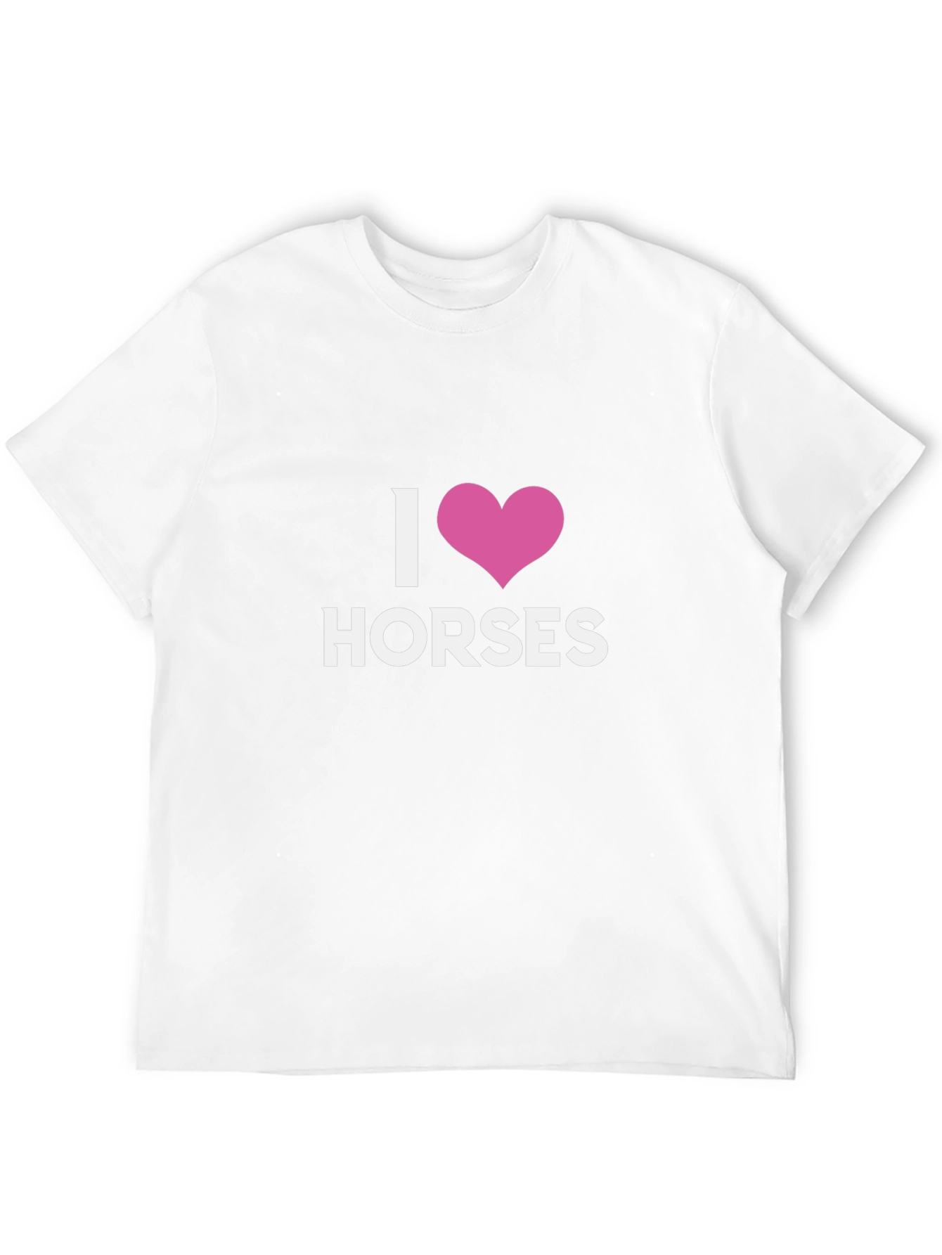 Black I Love Horses Graphic Tee - Black Cotton T-Shirt view 12
