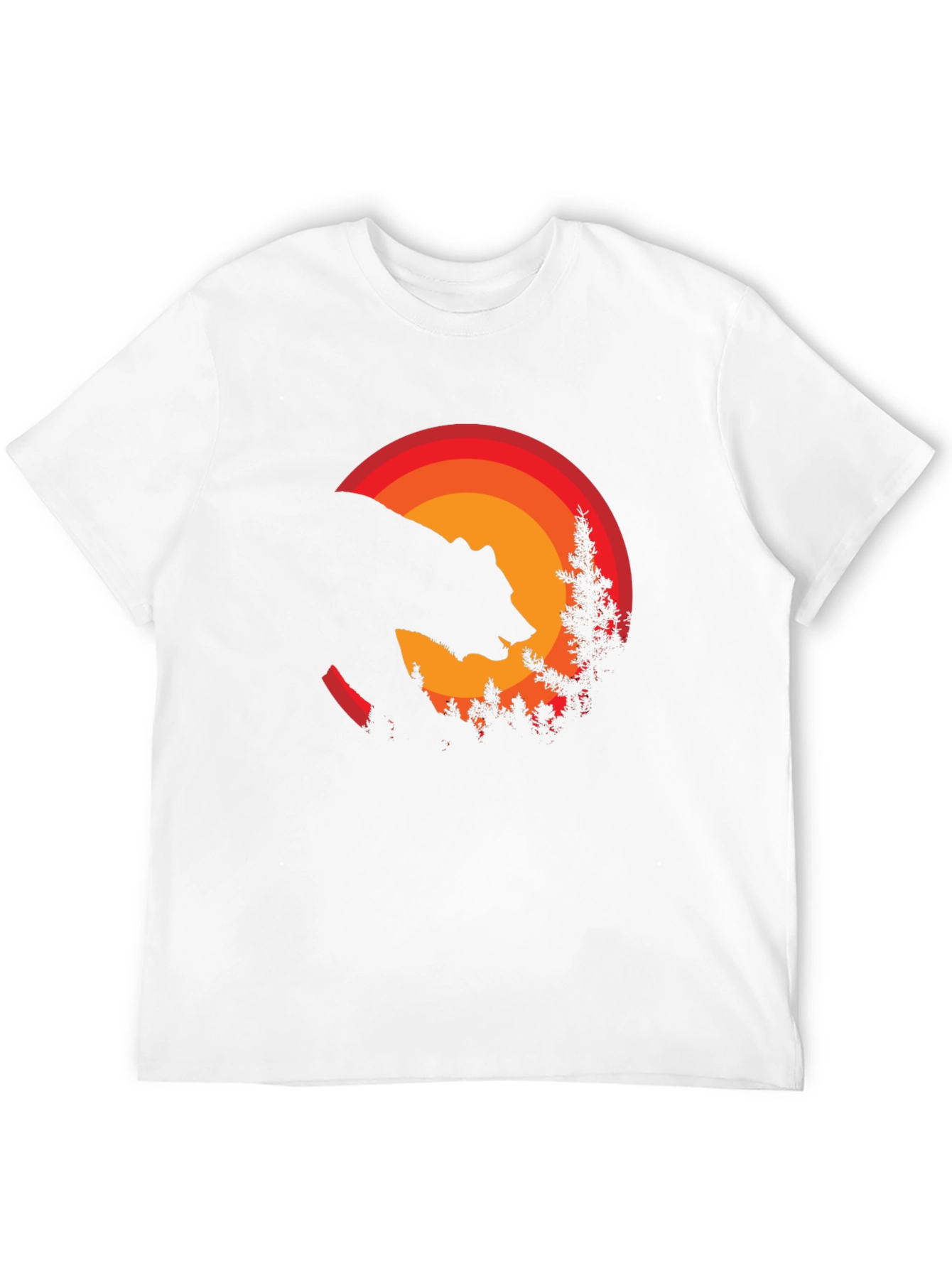 Black Bear Sunset Graphic Tee - Nature Inspired Black T-Shirt view 12