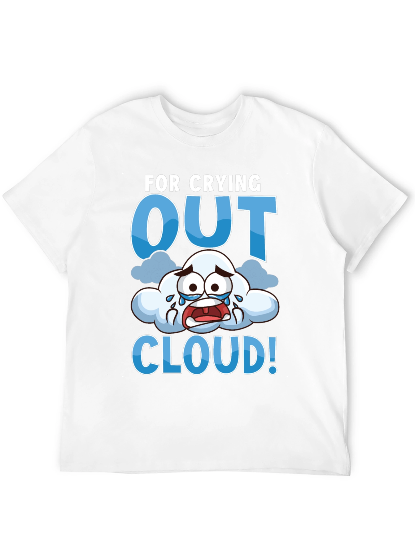 Black Crying Out Cloud T-Shirt - Funny Weather Tee view 12