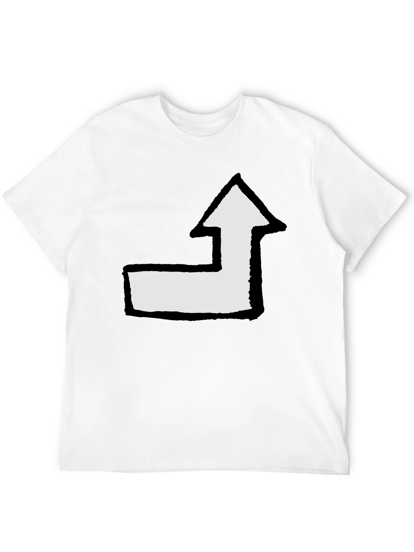 Black Arrow Graphic Tee - Black Cotton Casual T-Shirt view 12