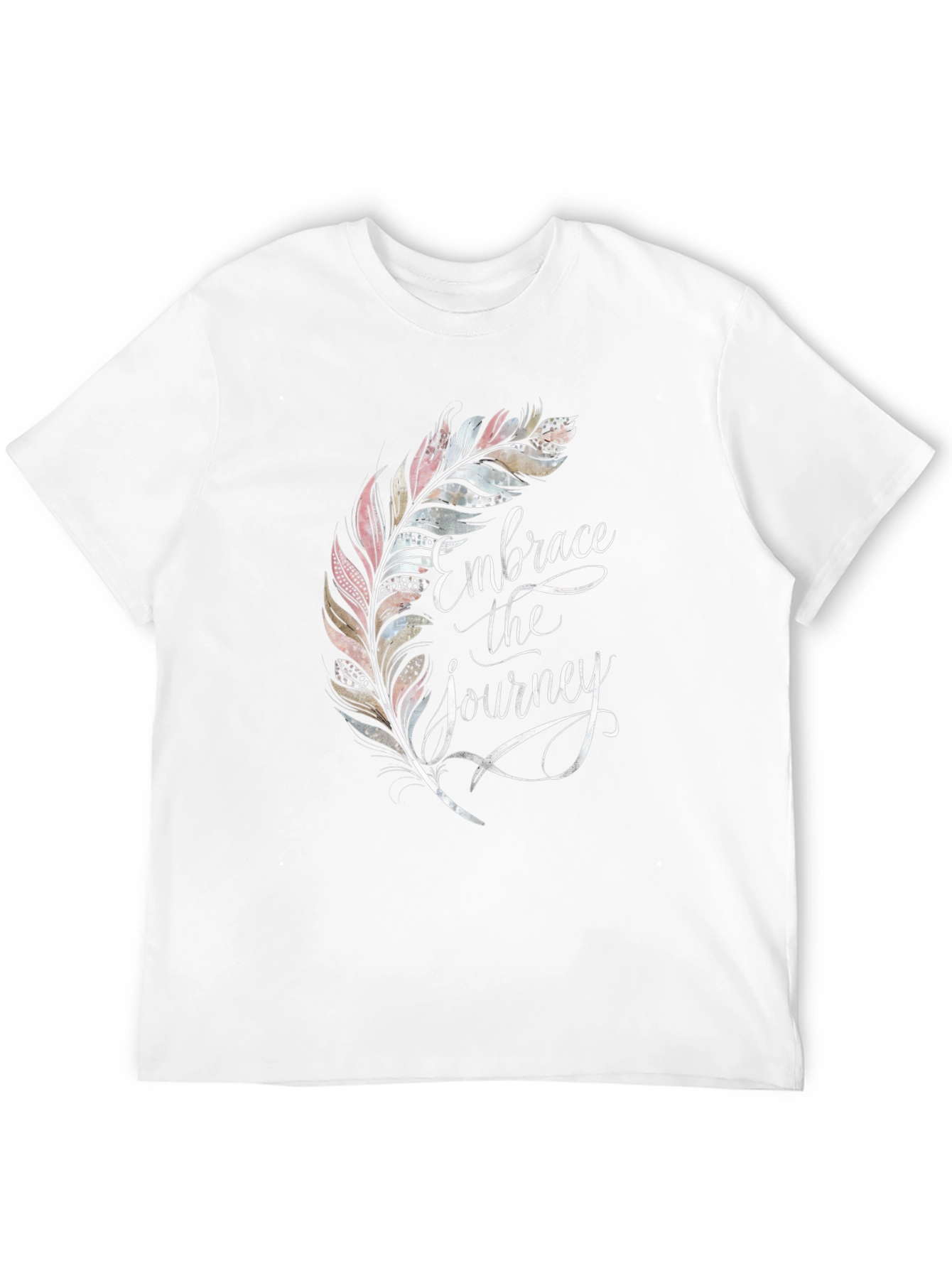 Embrace the Journey Feather Graphic T-Shirt - 12