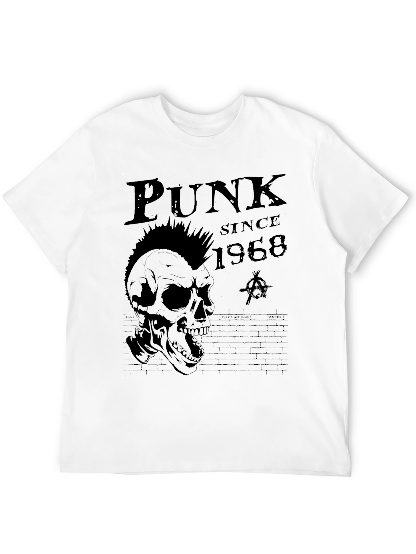 Black Punk Since 1968 Skull Graphic T-Shirt view 12