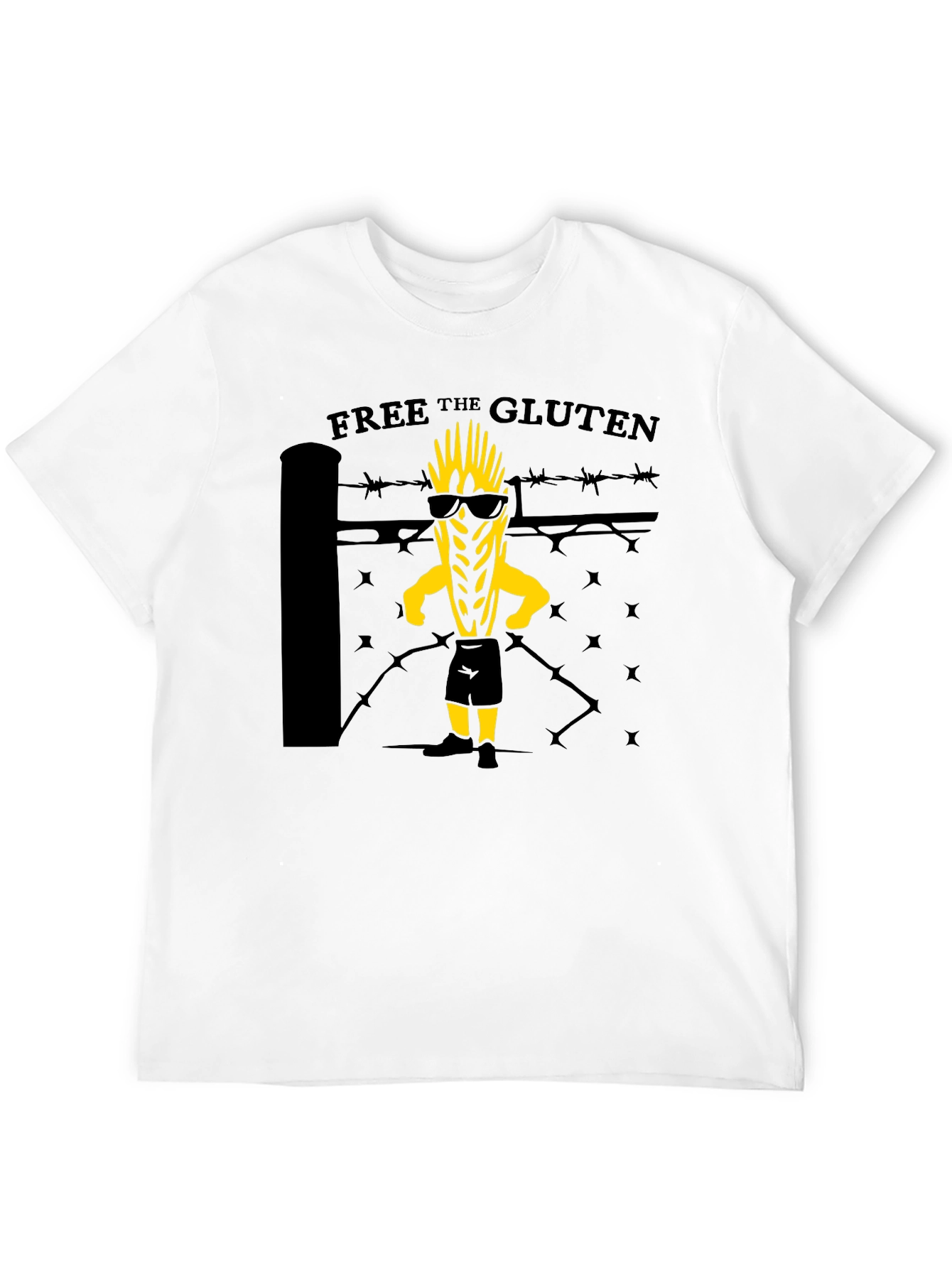 Black Free the Gluten Graphic T-Shirt view 12