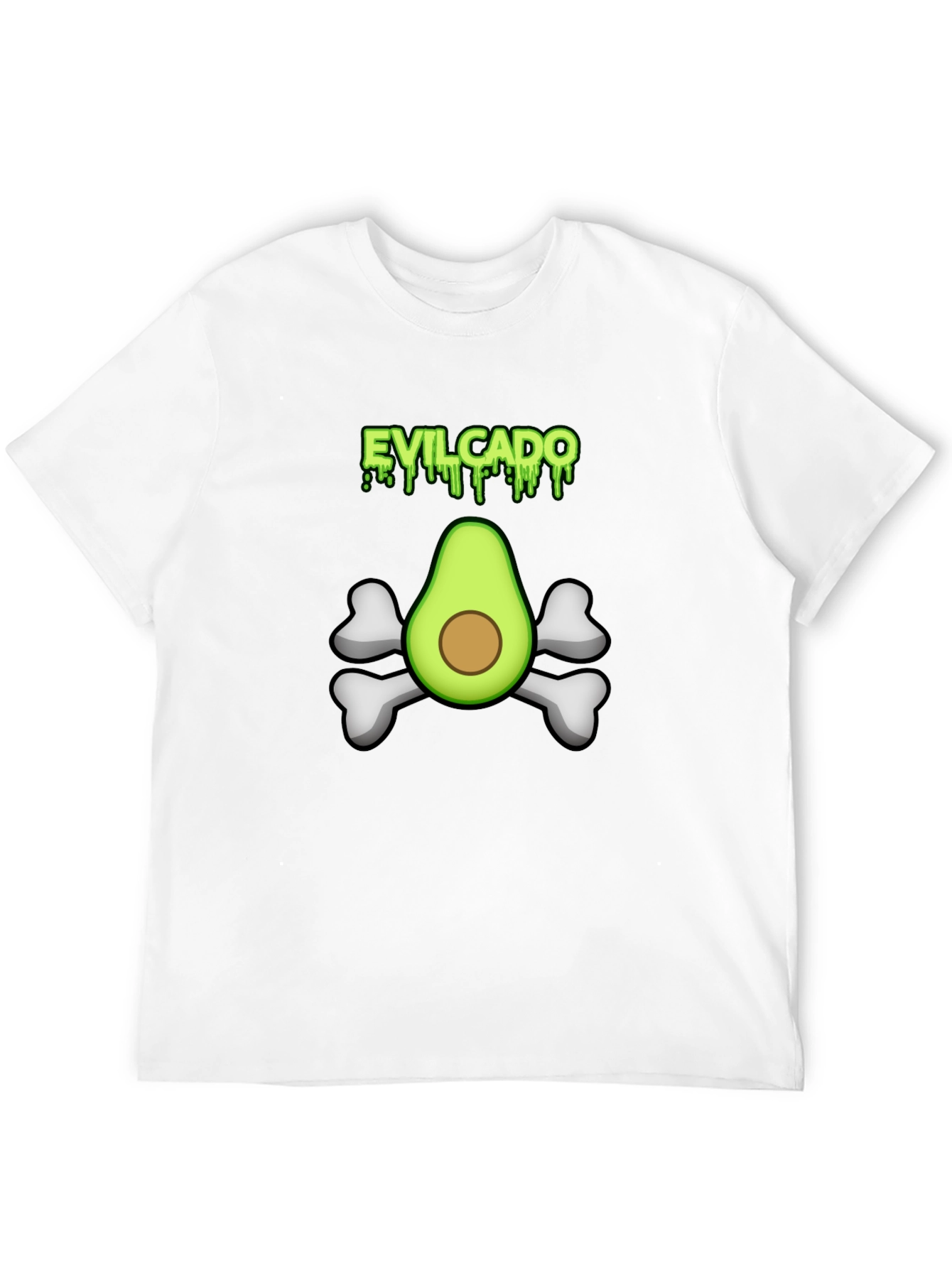 Black Evilcado Men's Black Graphic Tee view 12