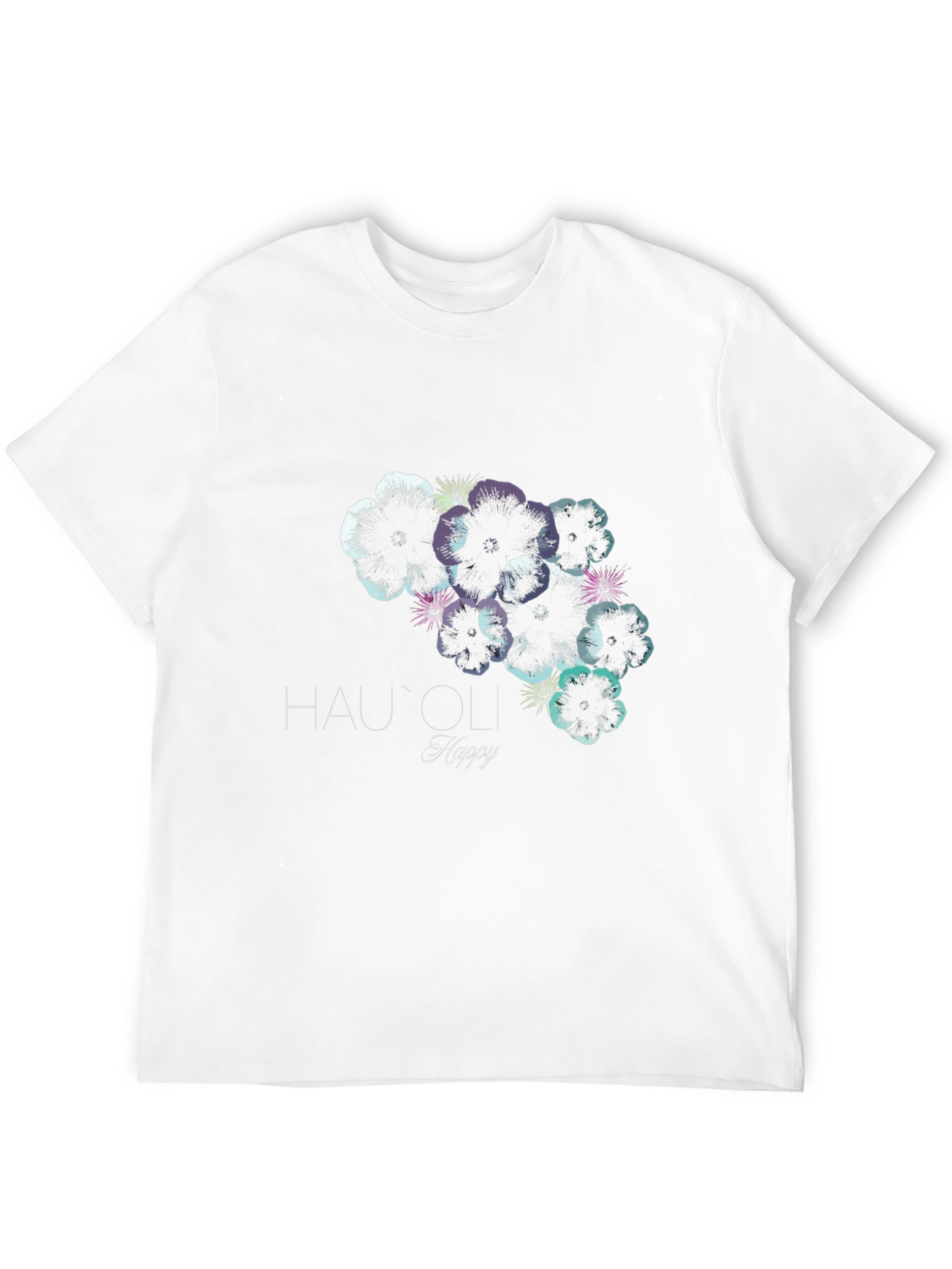 Black Hau'oli Happy Floral Print Black T-Shirt view 12