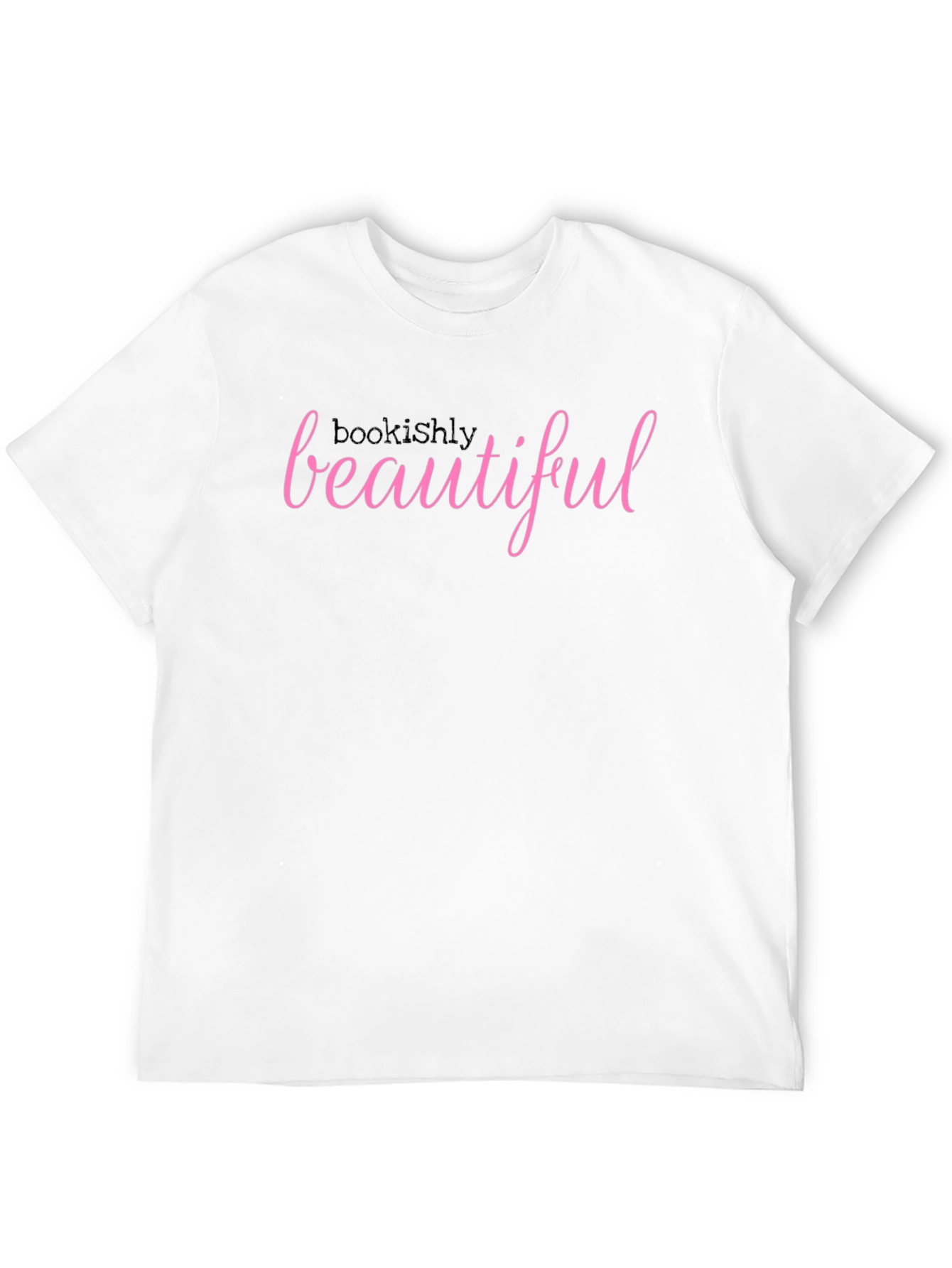Black Looks Highly Beautiful Pink Text Black T-Shirt view 12