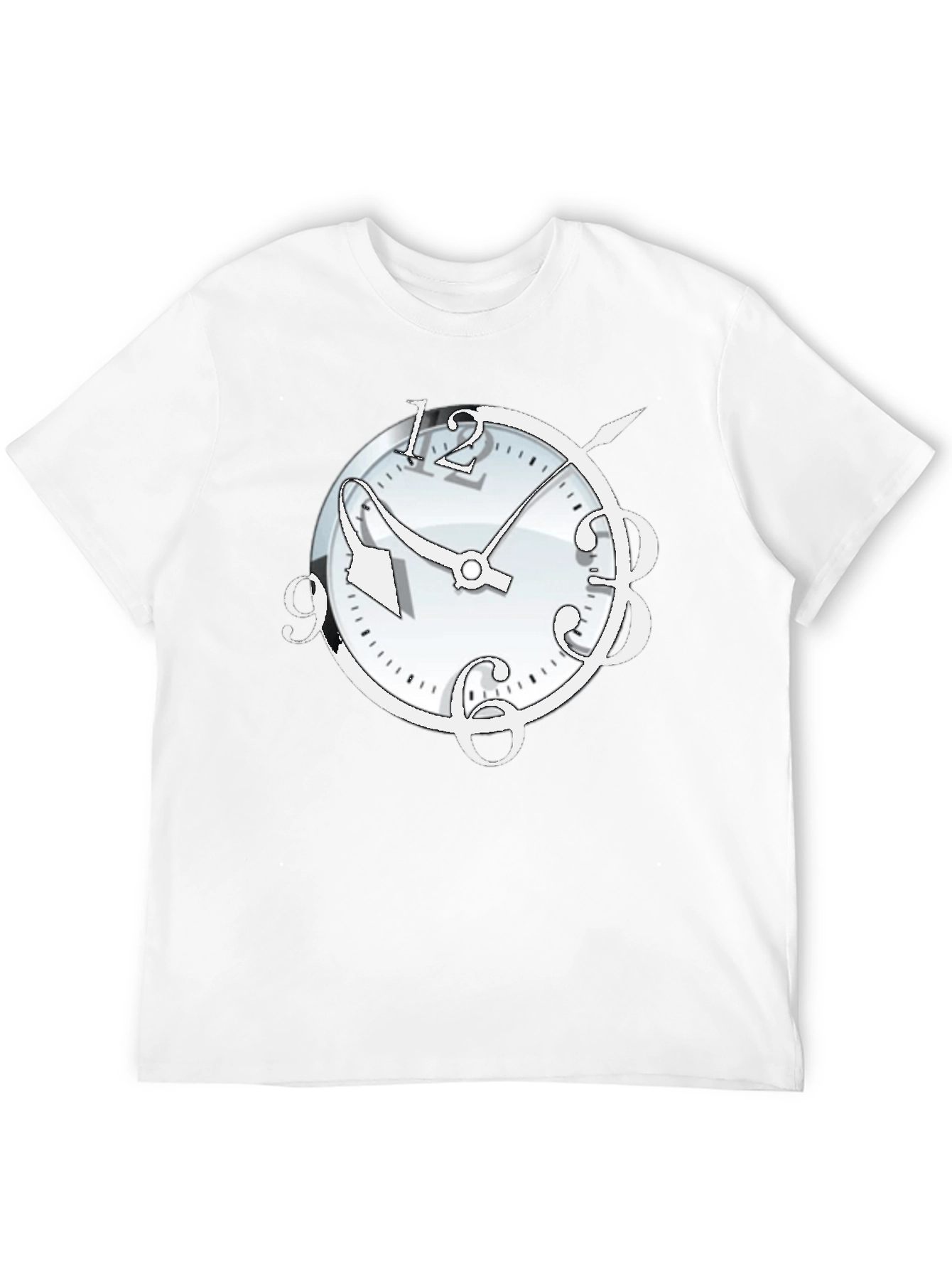Black Surrealist Clock Graphic T-Shirt - Time Bender view 12
