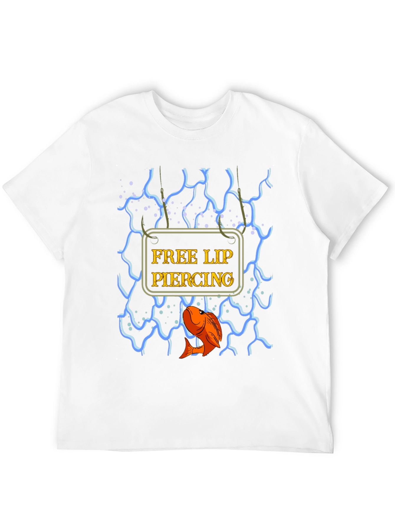 Black Free Lip Piercing Graphic T-Shirt view 12