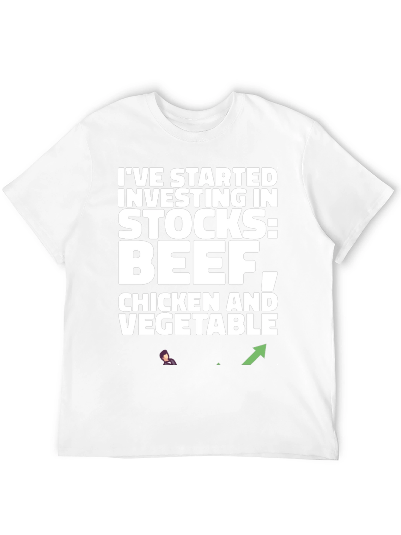 Black Funny Investing Stocks T-Shirt: Beef Chicken Vegetable view 12