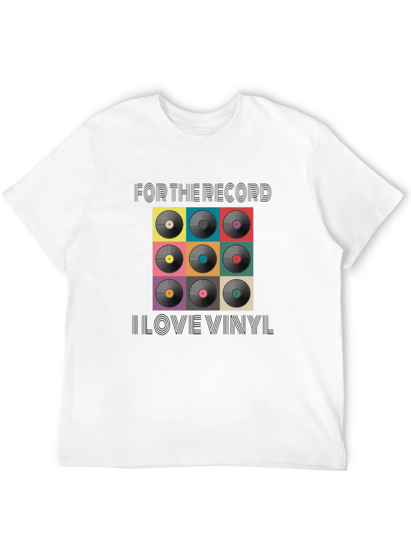 Black For the Record I Love Vinyl Black T-Shirt view 12