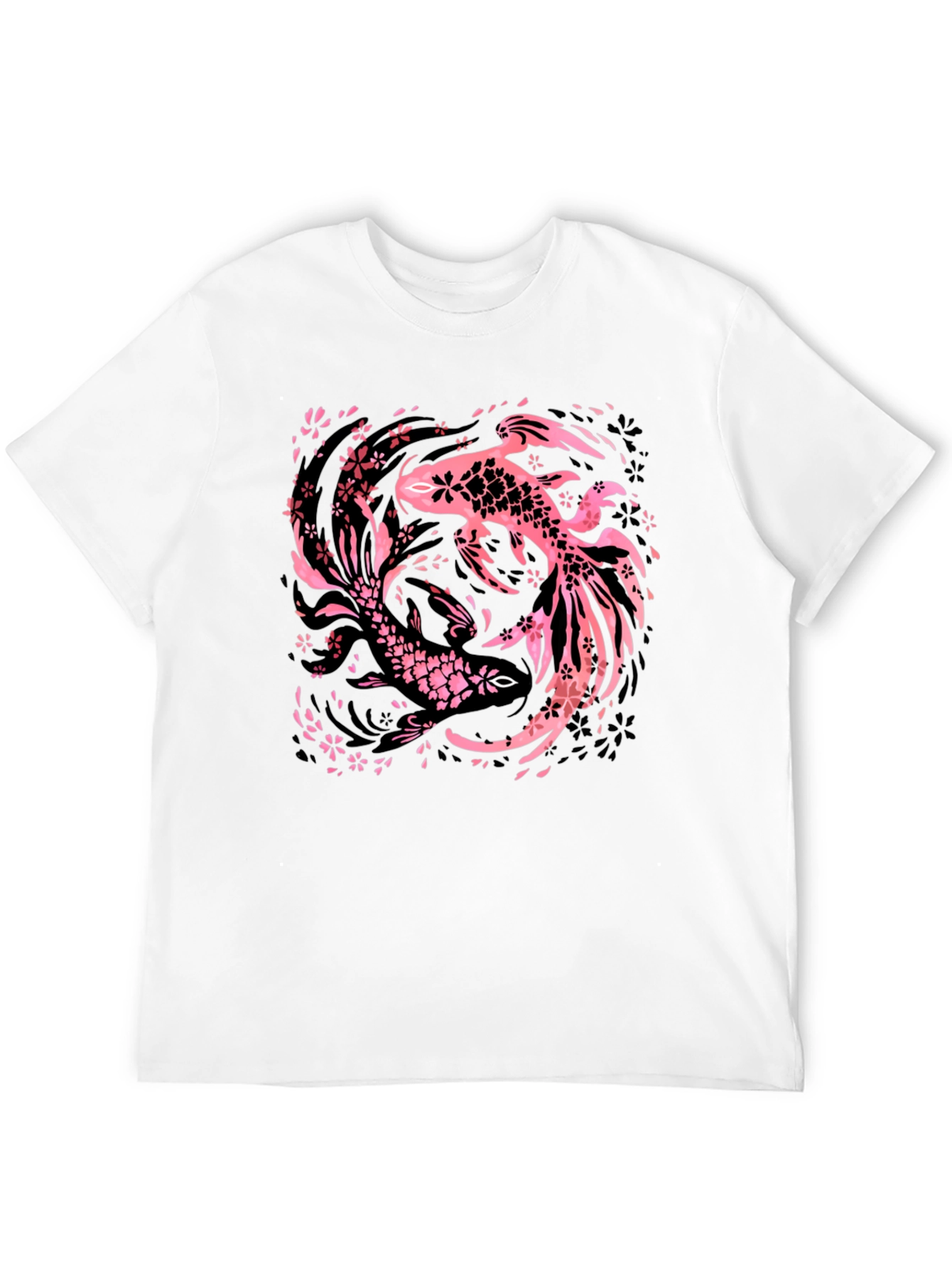 Black Koi Fish Graphic Tee - Black view 12
