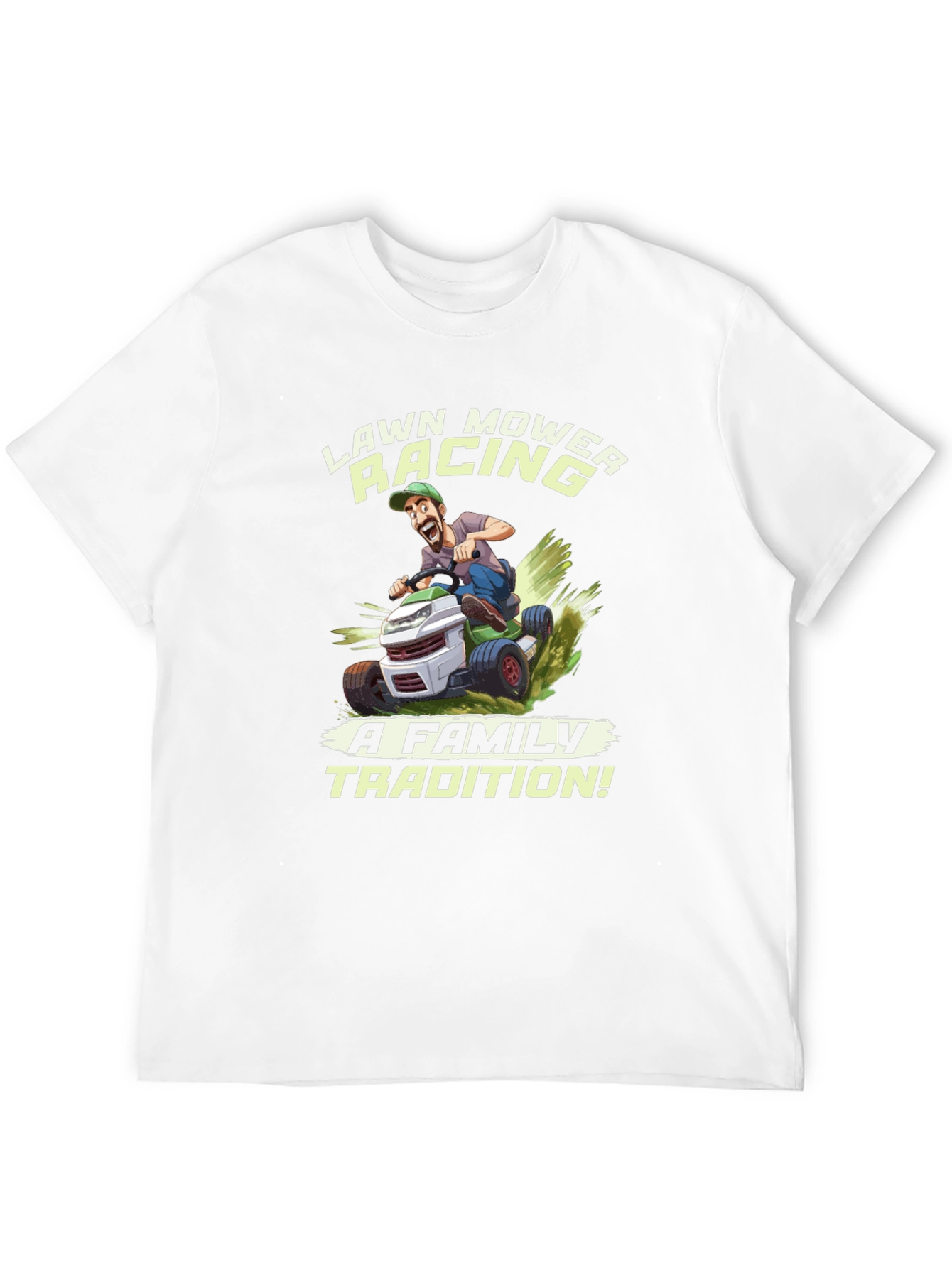 Black Lawn Mower Racing T-Shirt - Family Tradition Tee view 12