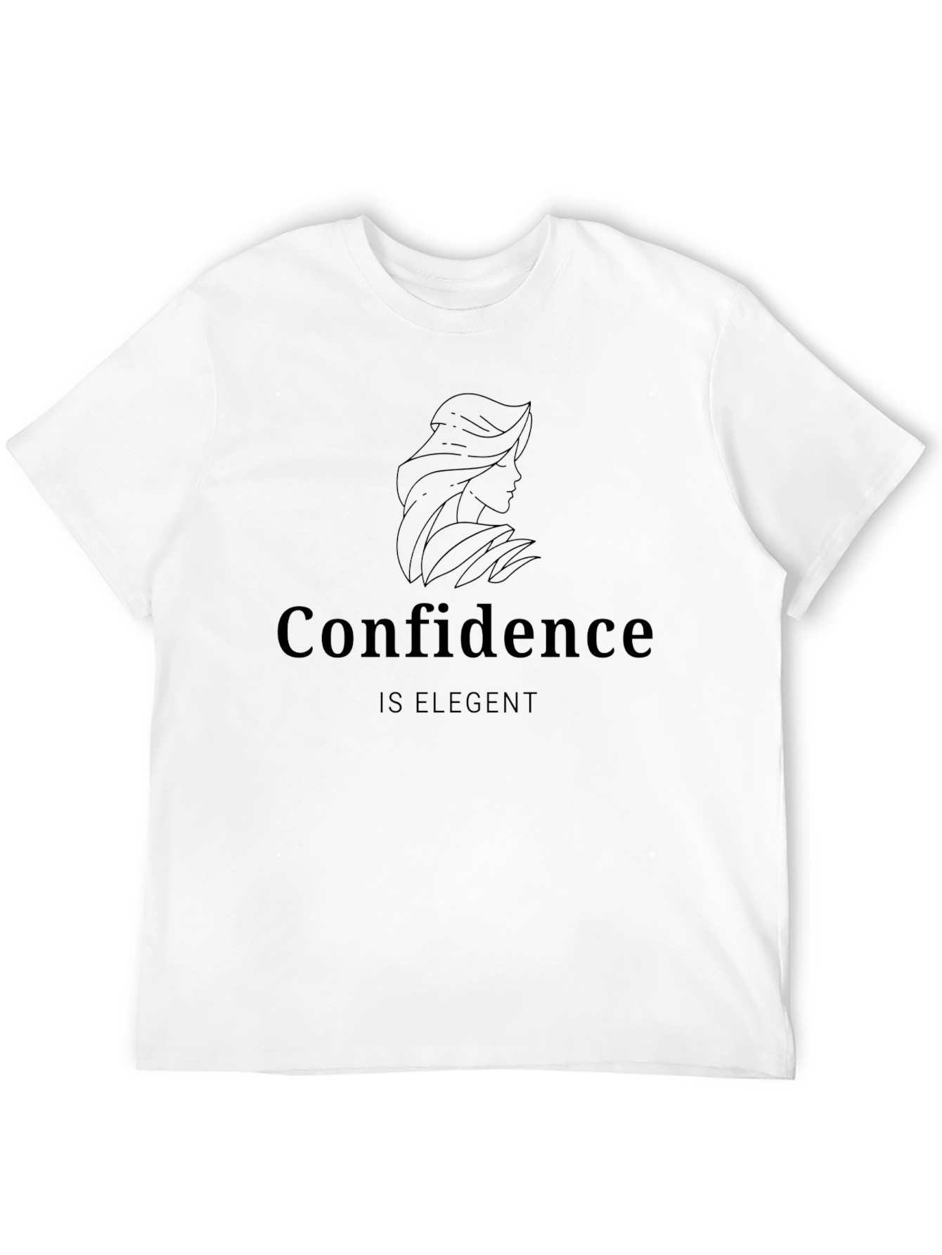 Confidence Is Elegant Black T-Shirt - 12