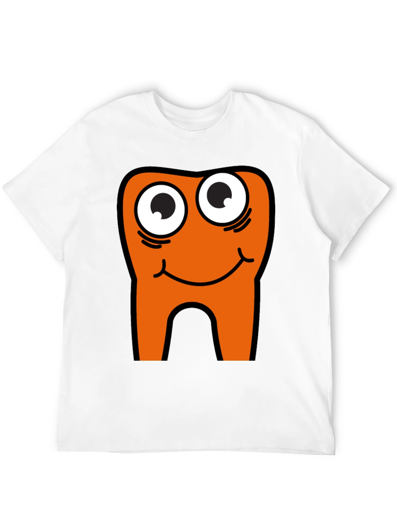 Black Funny Tooth Graphic Tee - Black Cotton Casual T-Shirt view 12