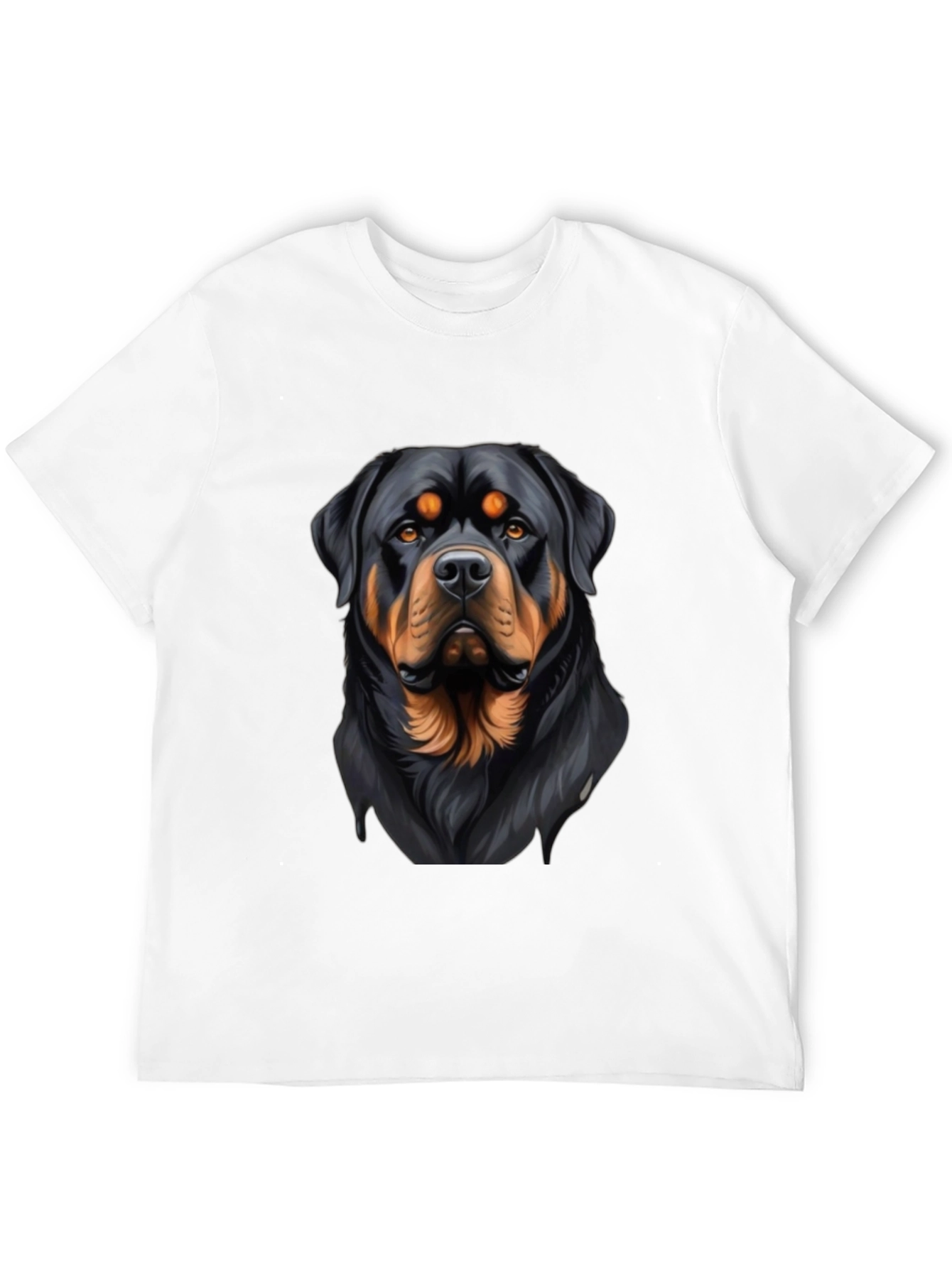 Black Rottweiler Graphic Print Black T-Shirt view 12