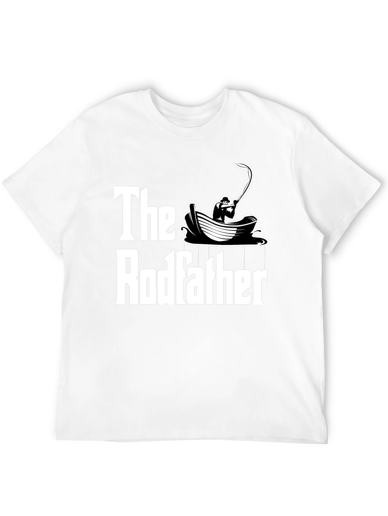 Black The Rodfather T-Shirt Fishing Design view 12