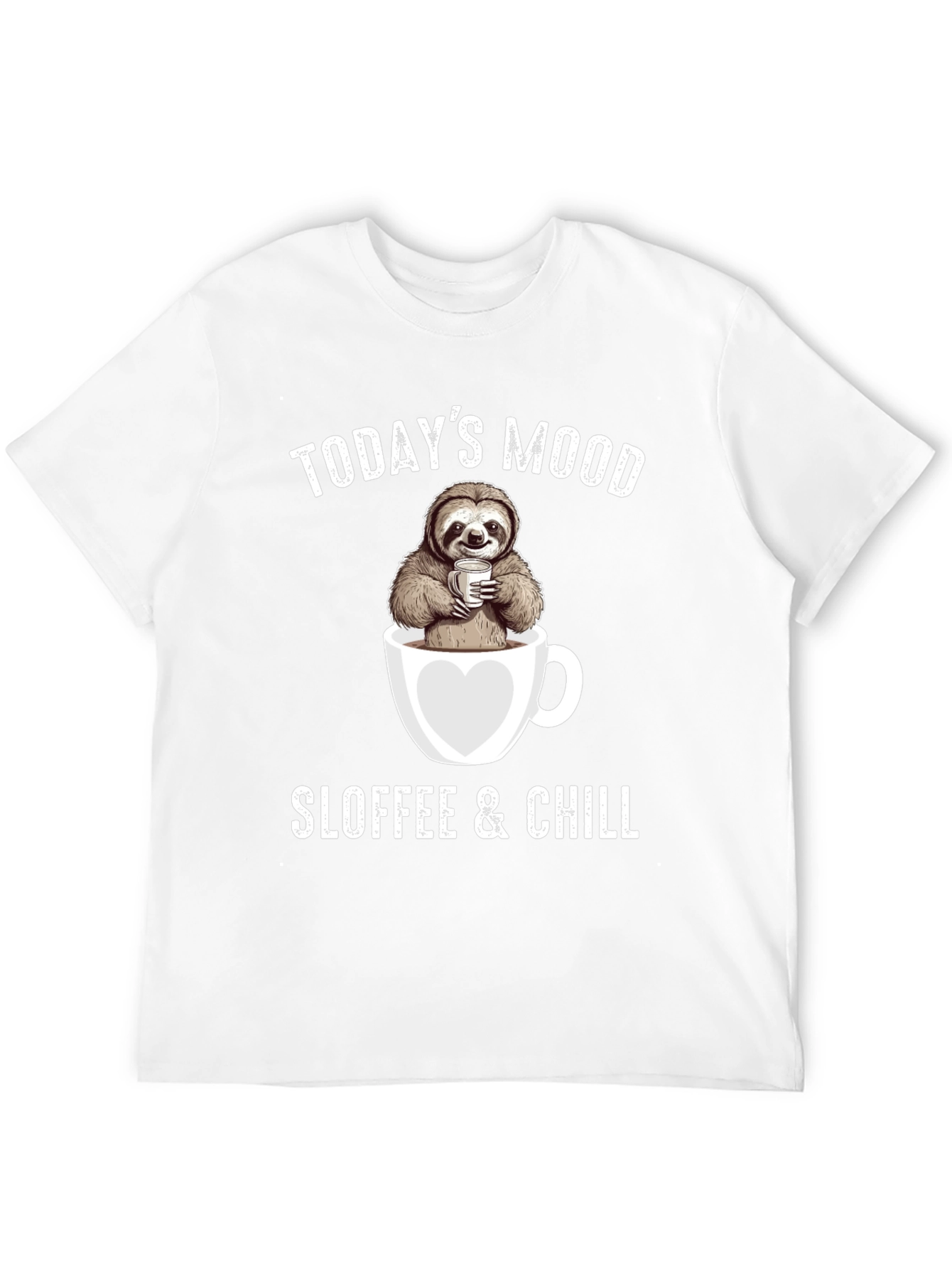 Black Sloffee & Chill Sloth Coffee Lover T-Shirt view 12