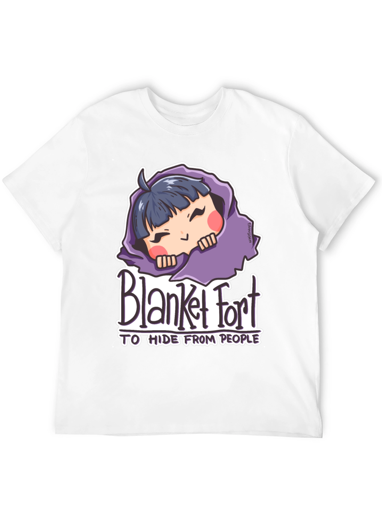 Black Blanket Fort T-Shirt: Hide From People Comfortably view 12